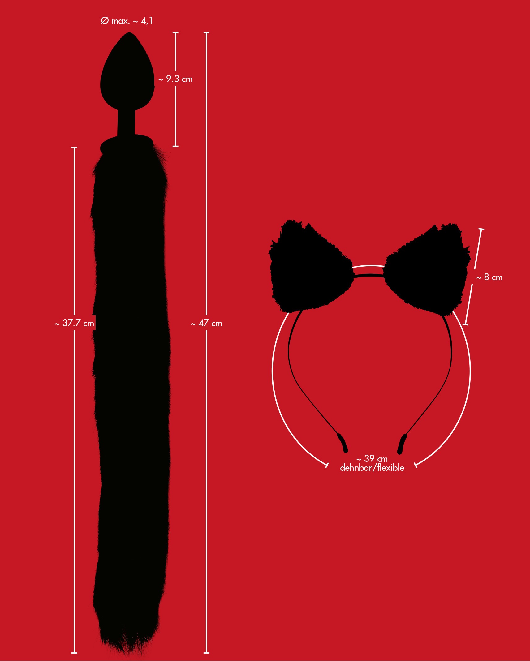 Bad Kitty Anal-Stimulator »Toy Set Pet Play Plug & Ears« ()