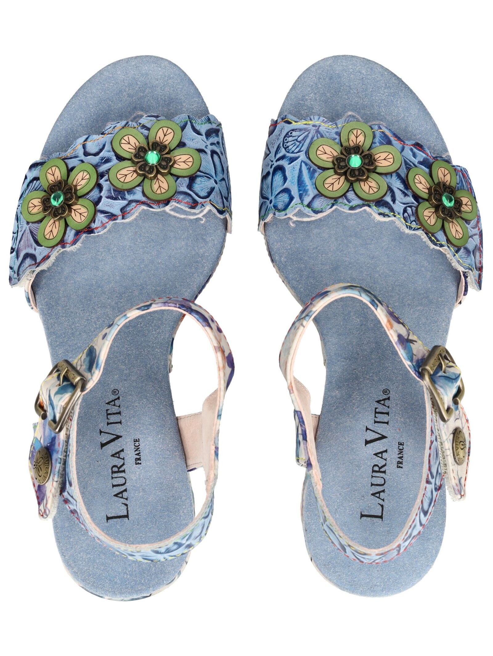 LAURA VITA Riemchensandale »LAURA VITA Sandalen Leder/Textil«