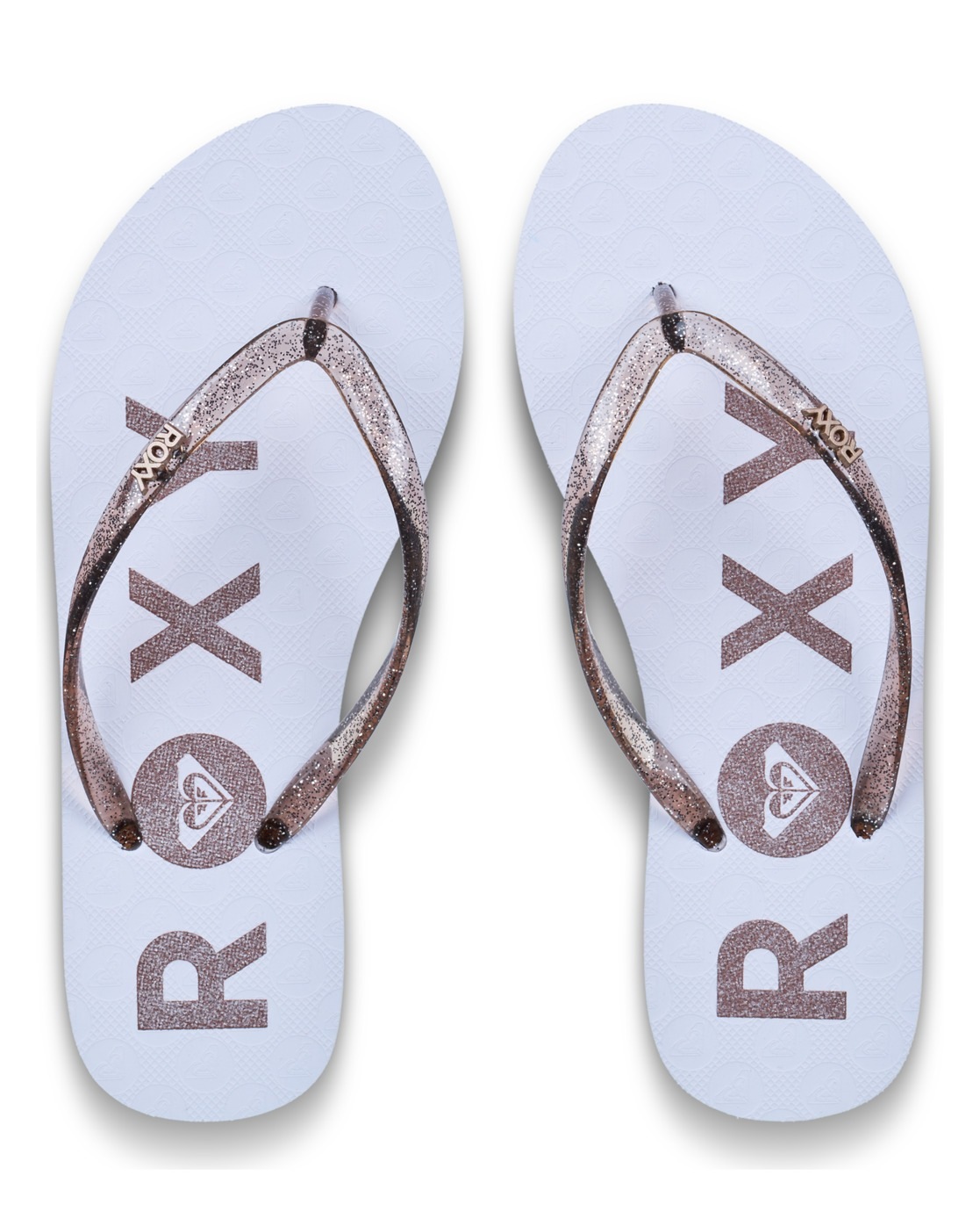 Sandale ROXY "Viva Sparkle", Damen, Gr. 7(37), coconut milk, Obermaterial:Obermaterial: 98% Synthetikmaterial, 2% Metall / Futter: 100% Synthetikmaterial / Außensohle: 100% Moosgummi;, Schuhe Sandale 3