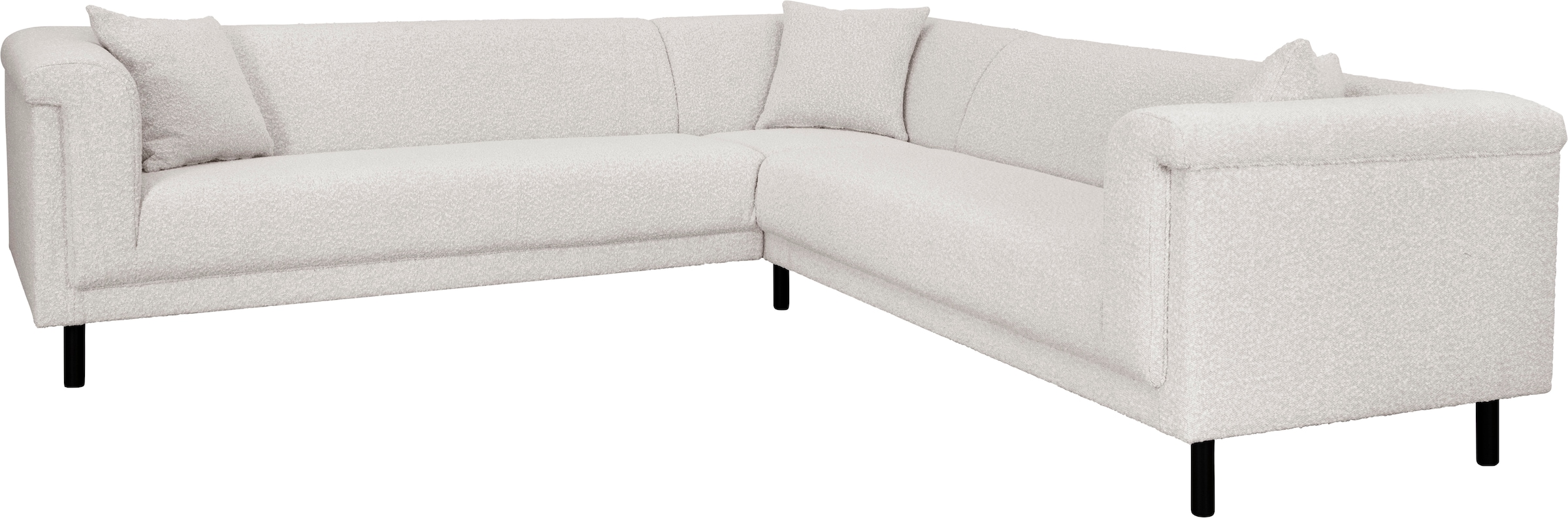 INOSIGN Ecksofa »AGNIA L-Form  B/T/H: 244/244/71 cm«, incl. Zierkissen, gleichschenklig, auch in Cord