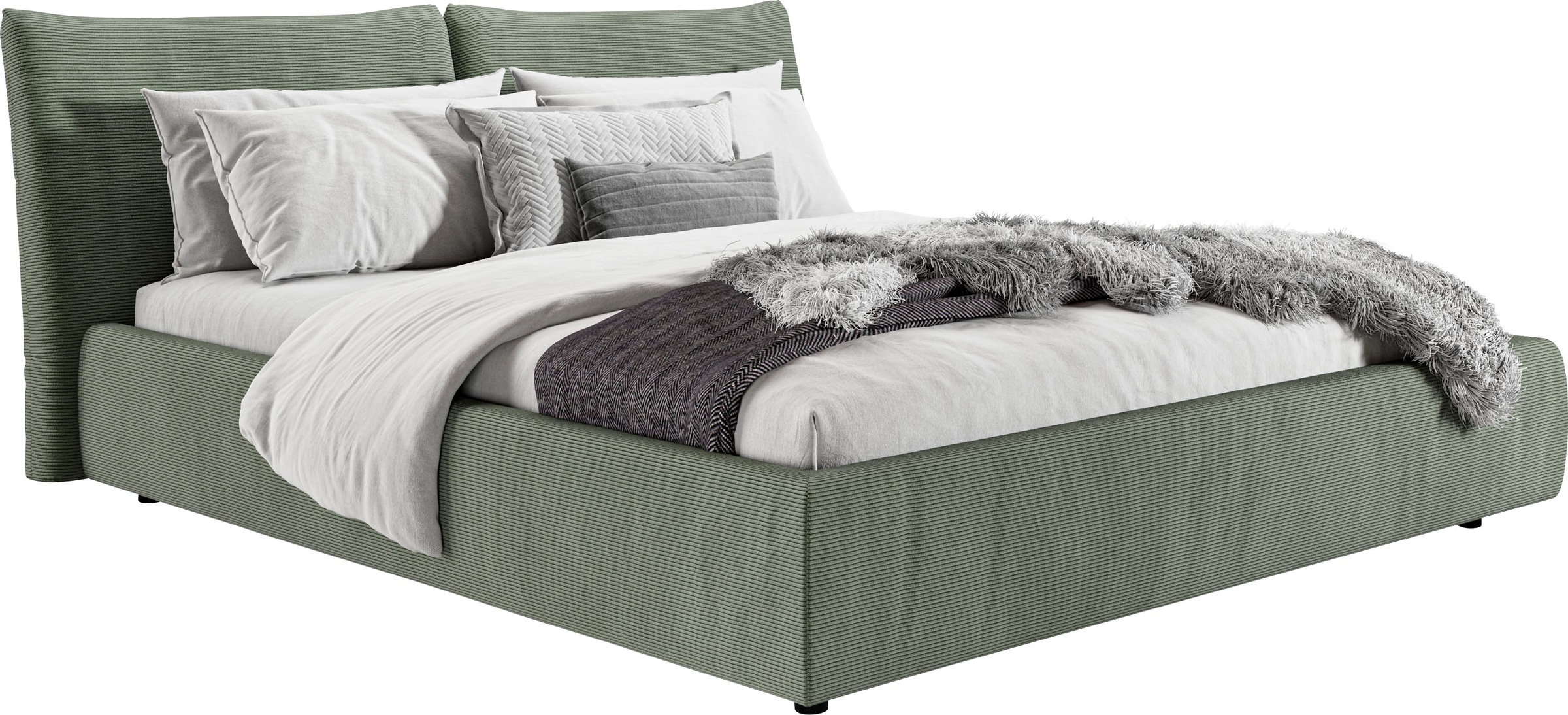 Places of Style Polsterbett »Priora«, auch in NaturLEDER, Cord, belastbar bis 280kg,... kaufen