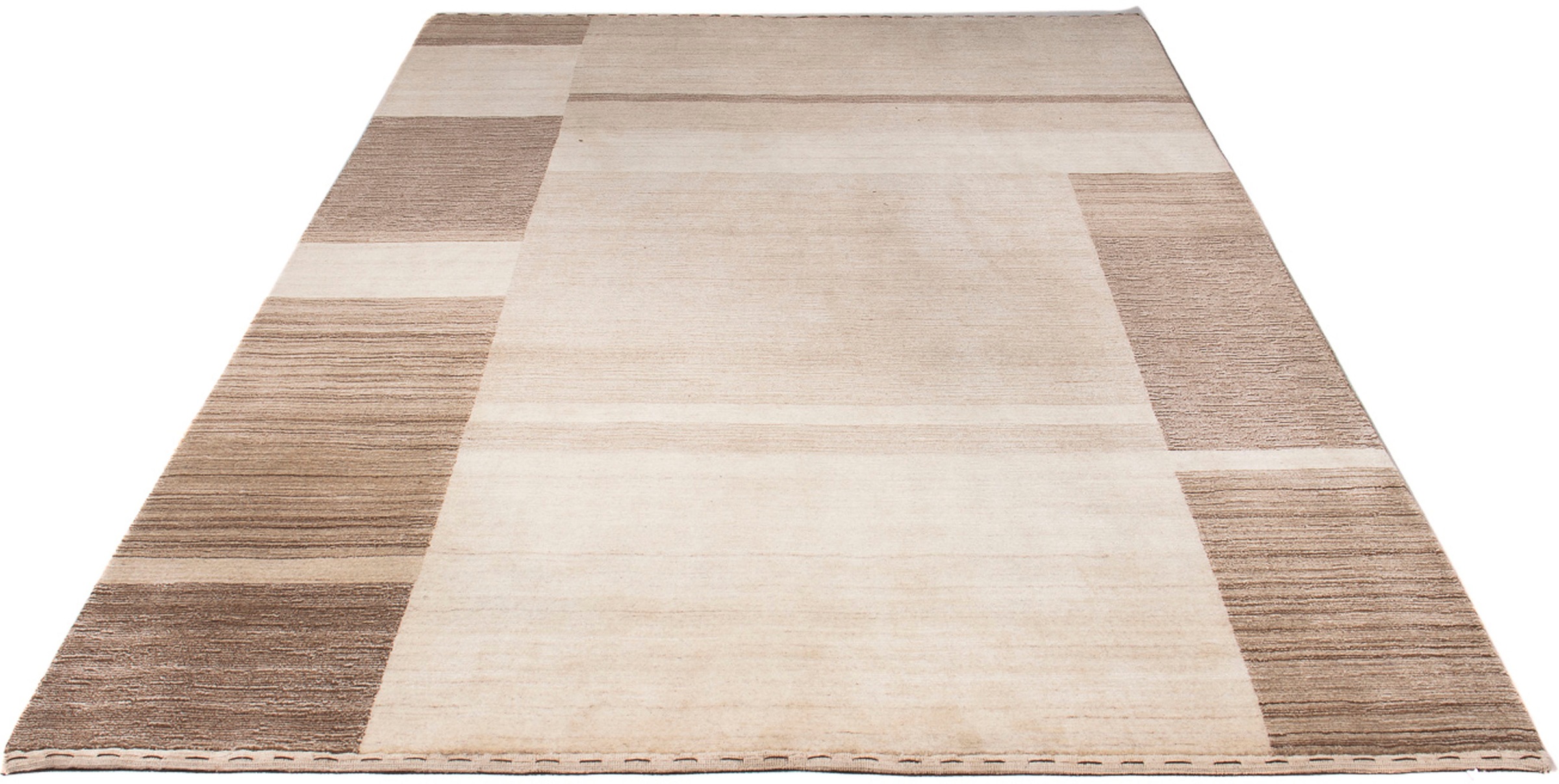 Wollteppich »Gabbeh - Loribaft Softy - 245 x 170 cm - beige«, rechteckig, 12 mm Höhe,...