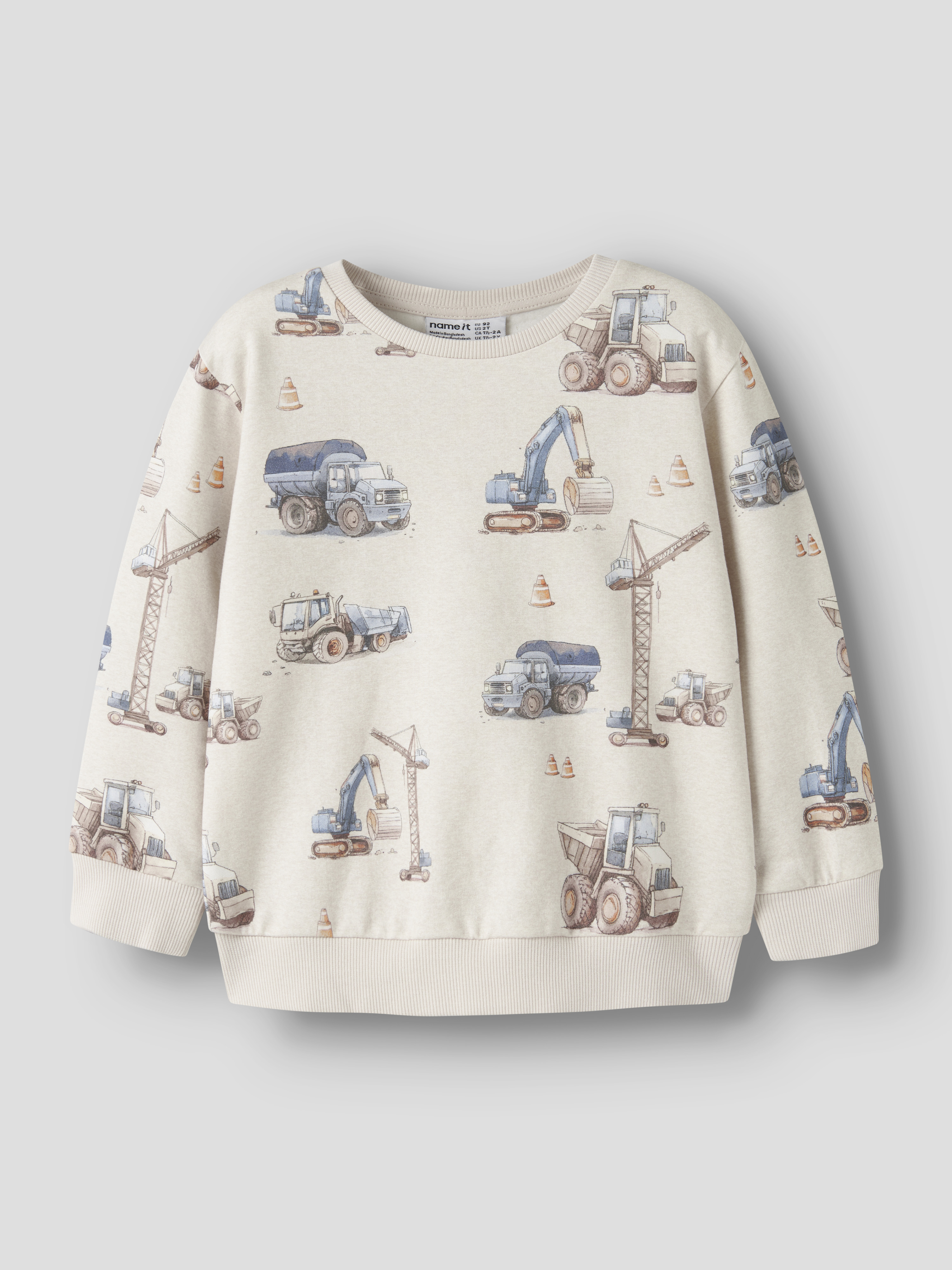 Name It Sweatshirt "NMMNELSON LS NREG SWEAT BRU BOX", Baumwollmischung, regular fit