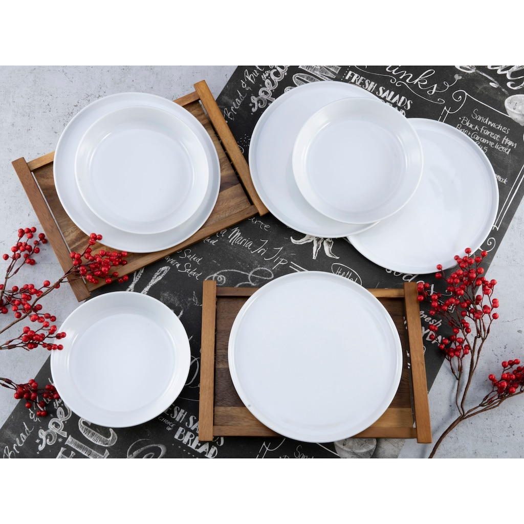 CreaTable Tafelservice »Geschirr-Set Chef Collection«, (Set, 12 tlg., Teller Set für 6 Personen)