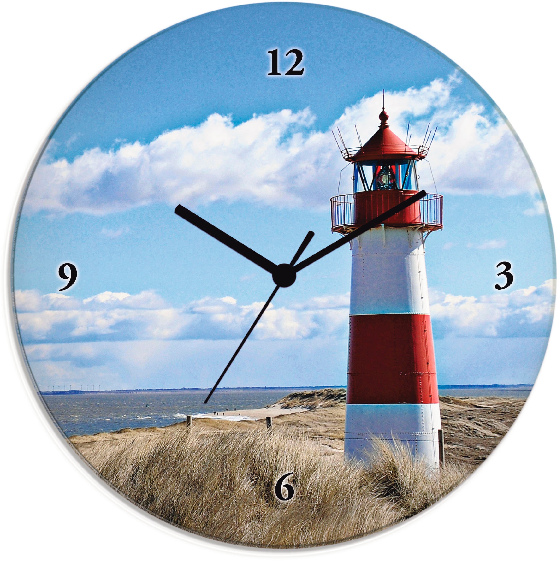 Sylt«, »Leuchtturm wahlweise Artland | Tickgeräusche ohne BAUR mit Quarz- Funkuhrwerk, Wanduhr lautlos oder