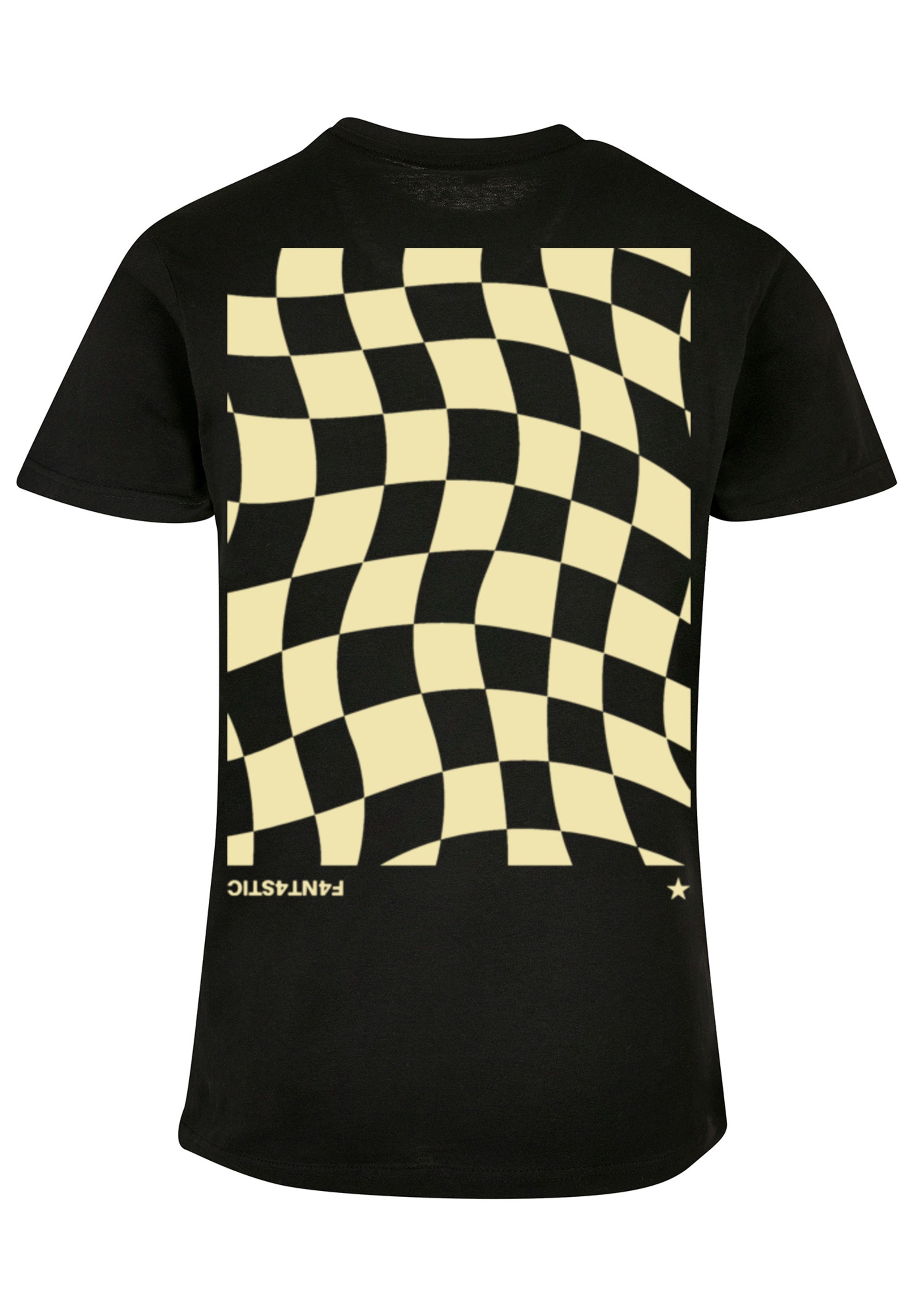 F4NT4STIC T-Shirt »Wavy Schach Muster«, Print