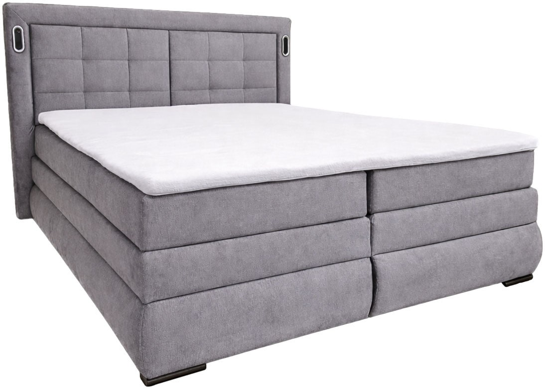 OTTO home "MIVVA mit Bettkasten, mit Taschenfederkernmatratze H3, H3/H4 mix, H4" mit Kaltschaum- oder Visco-Topper (bei H4), Komfortliegehöhe 67cm