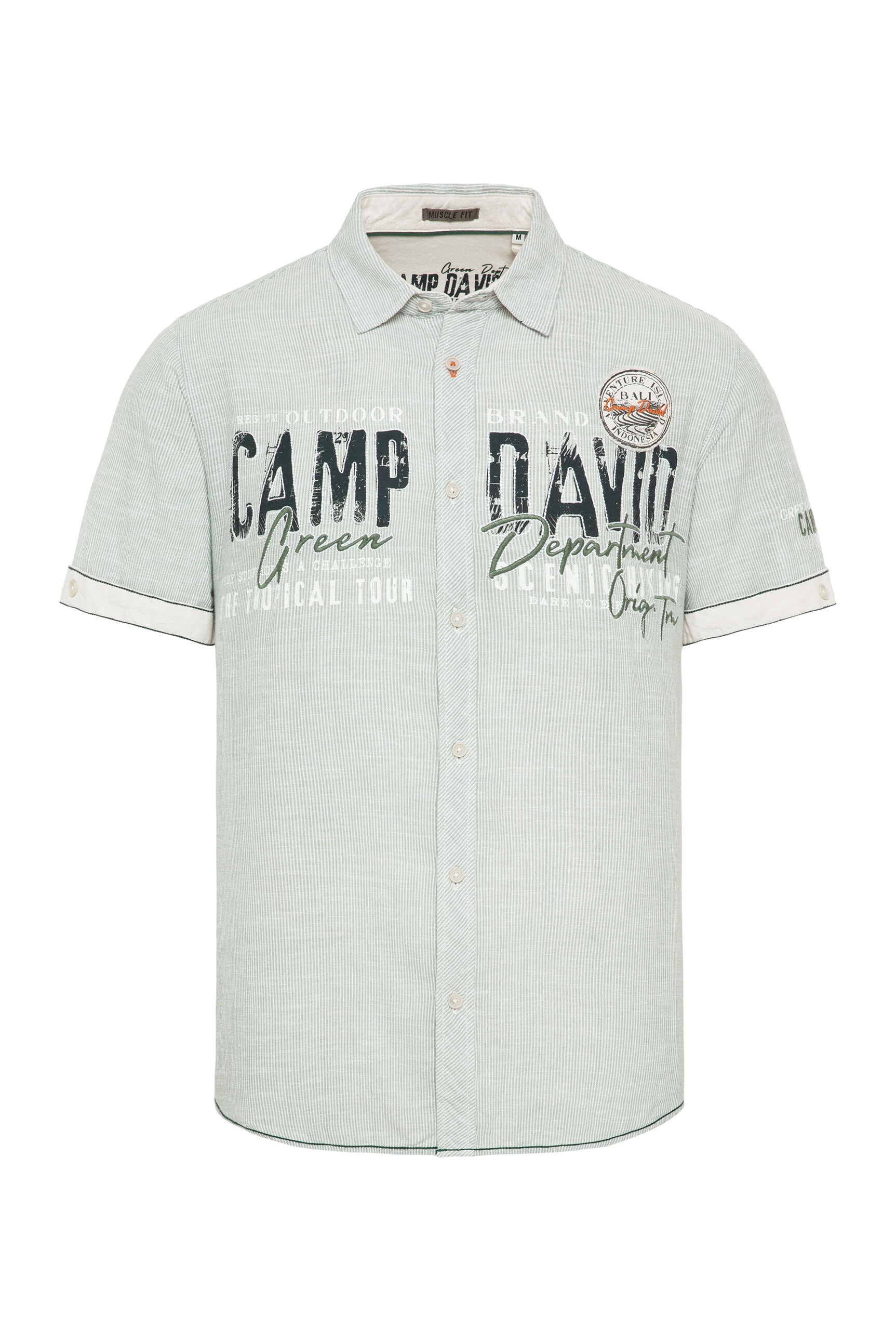 CAMP DAVID Kurzarmhemd, aus Baumwolle