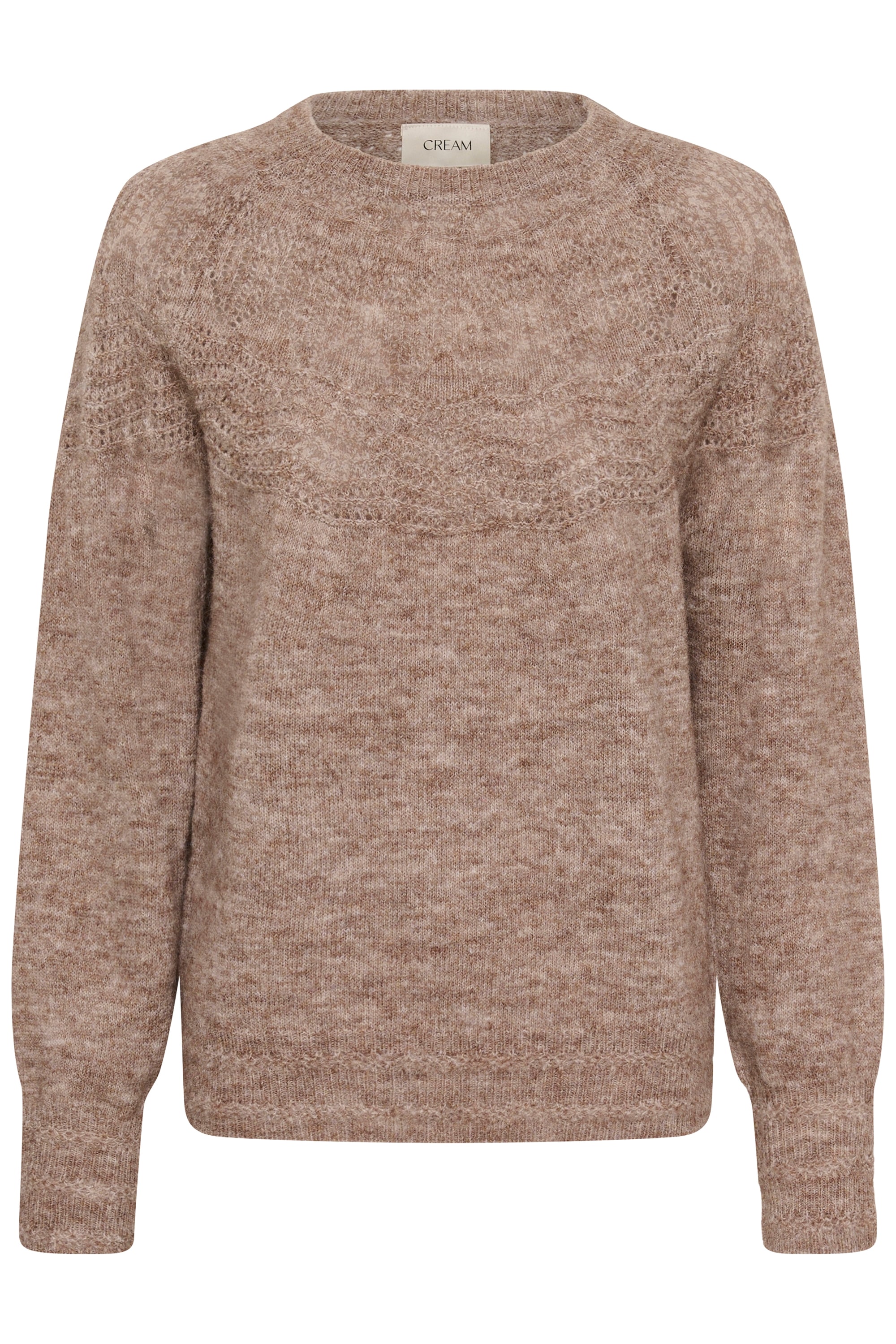 Cream Damen Schwarz Oat Melange Strickpullover "Damen Strickpullover Crjunah" von Baur