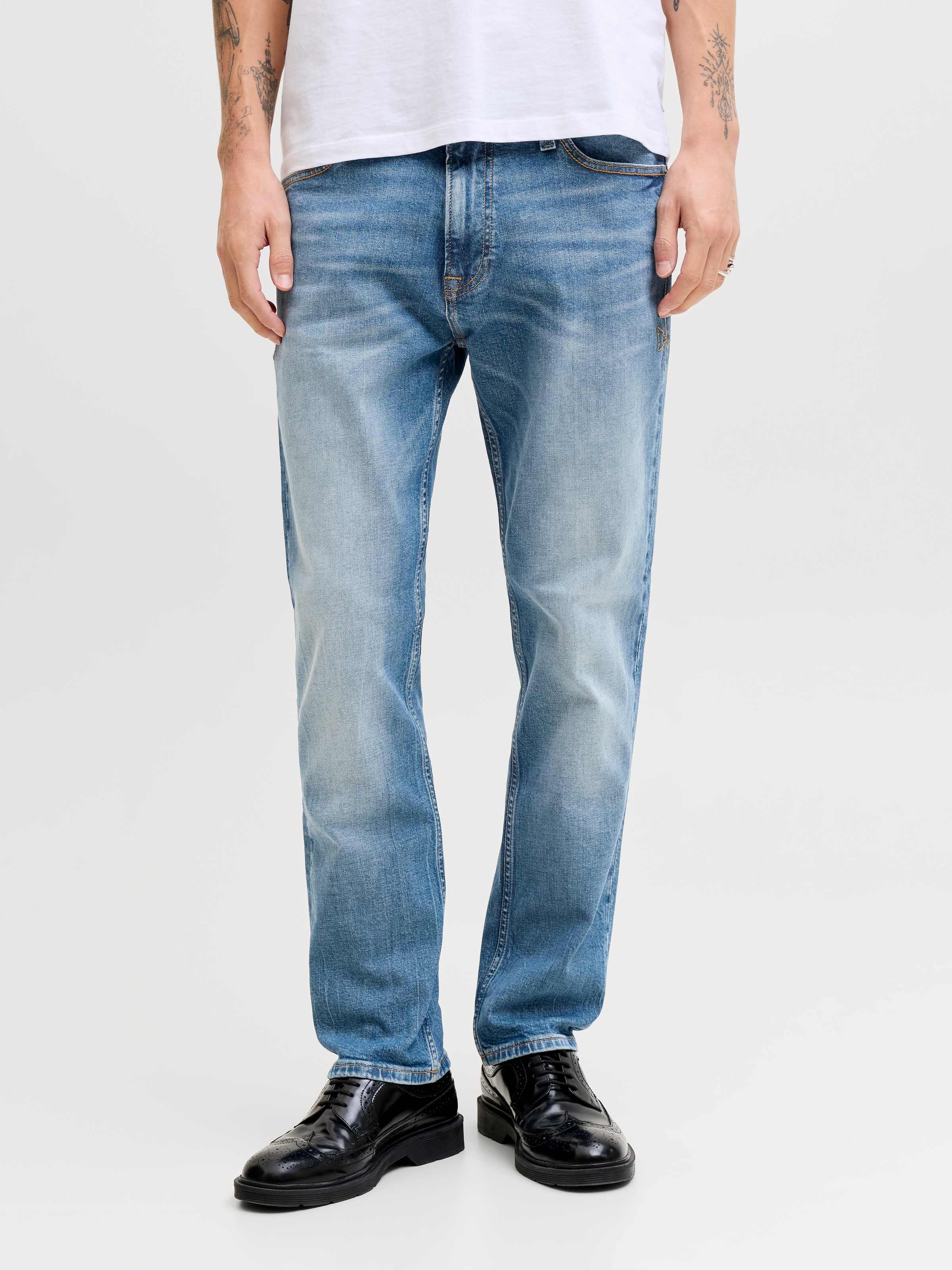 Jack & Jones Regular-fit-Jeans "JJICLARK JJVINTAGE NOOS" Baumwollmischung, regular fit