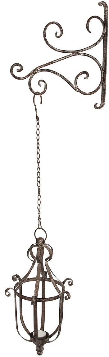 Ambiente Haus Wandkerzenhalter "Wandhaken - antikgrau 28cm" günstig online kaufen