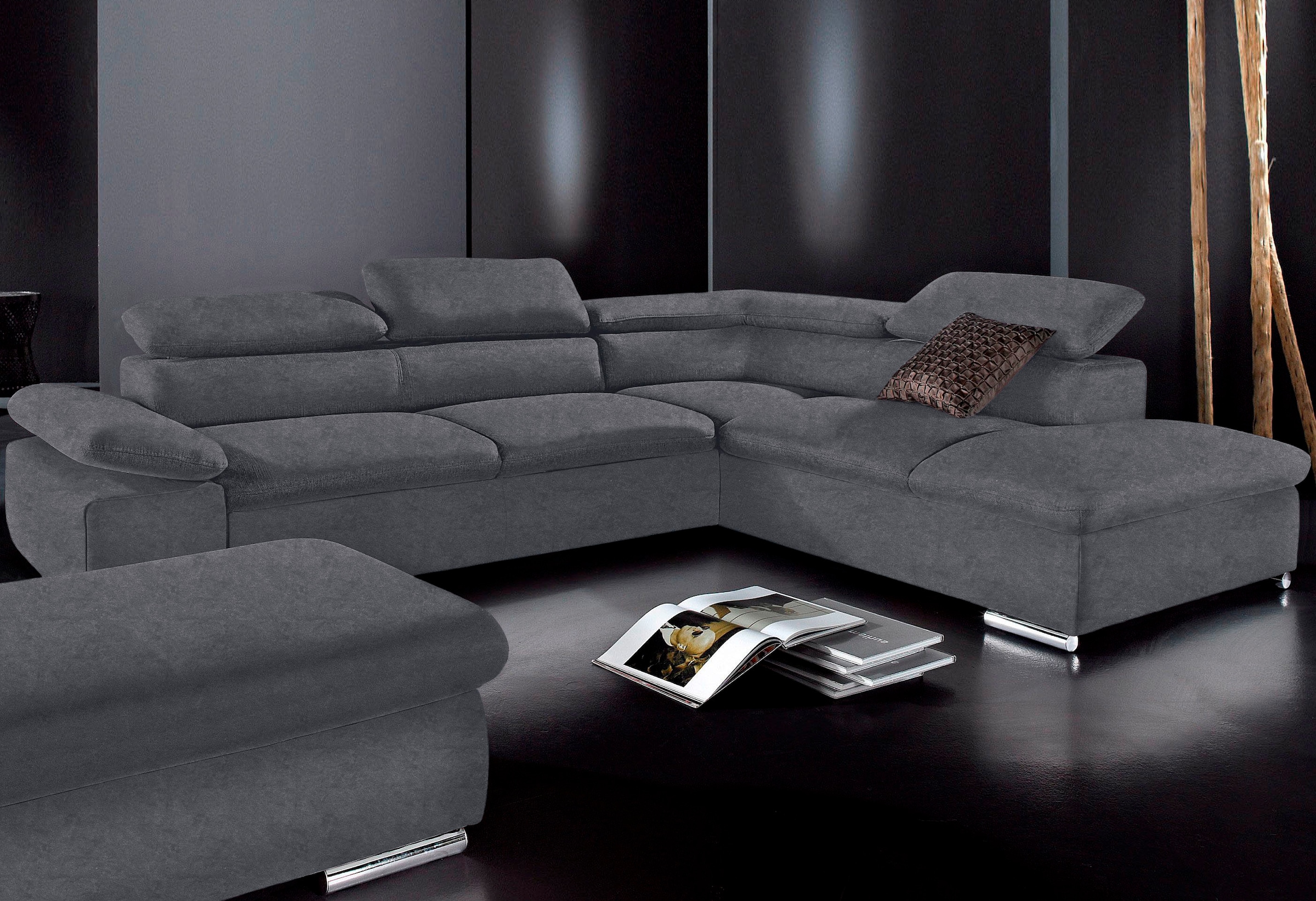 sit&more Ecksofa Alcudia L-Form, wahlweise mit Bettfunktion, inklusive Arm- und Kopfteilverstellung