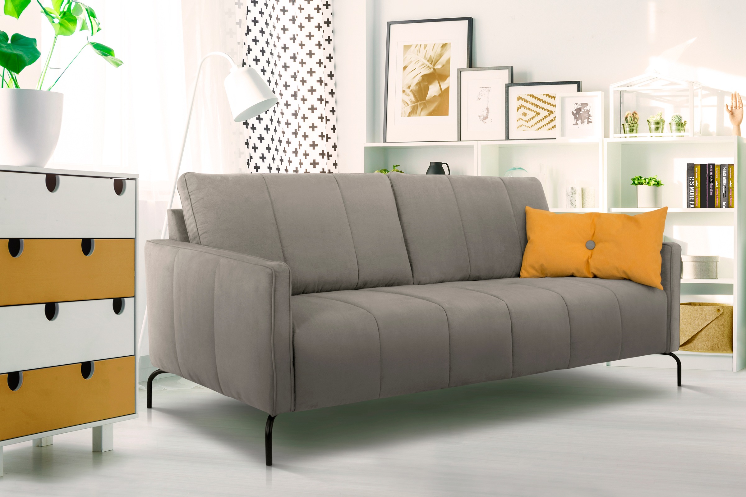 Home affaire 3-Sitzer "Xeen" mit feiner Steppung und Keder günstig online kaufen