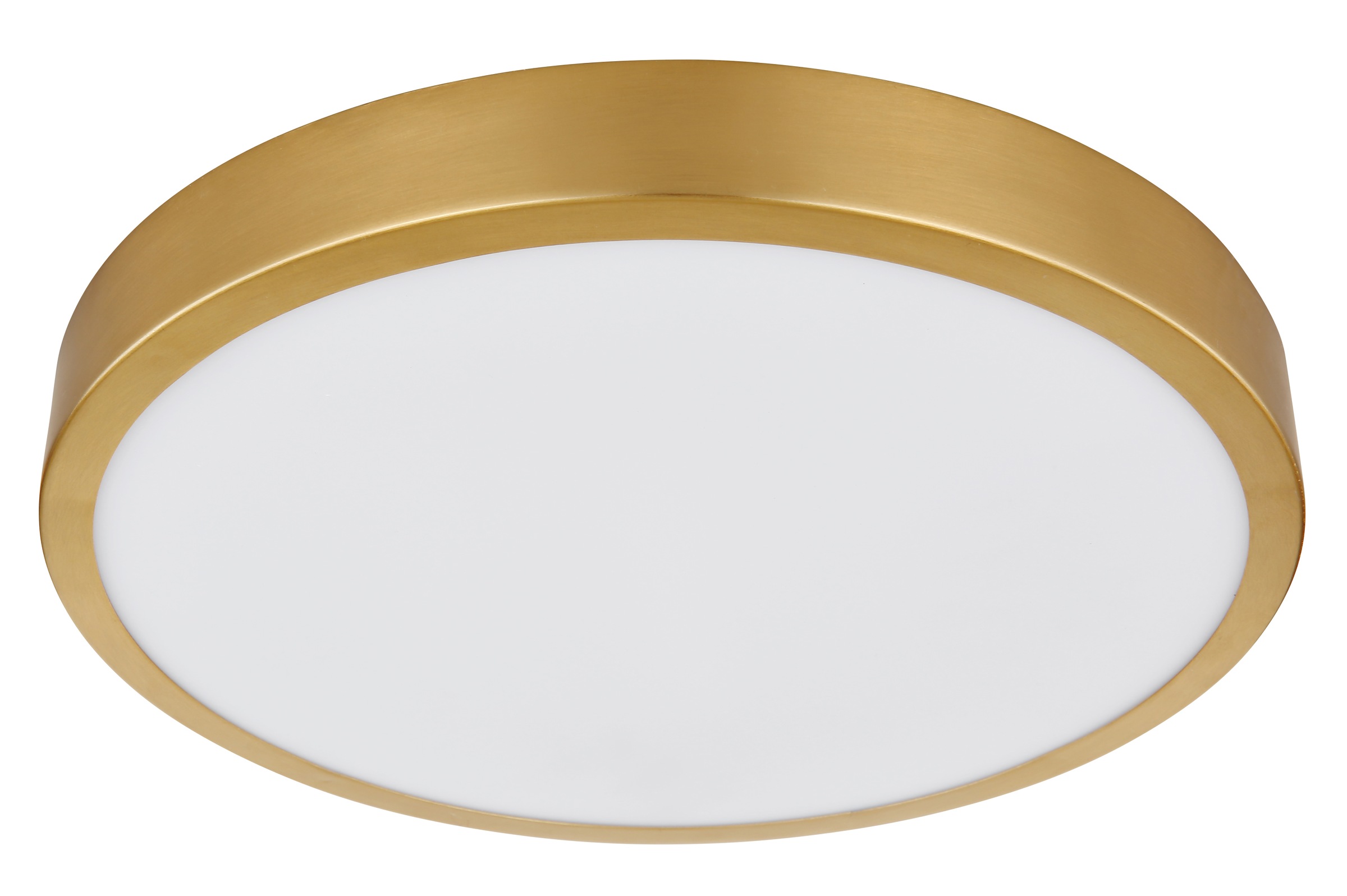 GLOBO LIGHTING Deckenleuchte »TIBEY« LED-Modul 1 Stk. Warmweiß Deckenlampe messingfarben 3000K ø: 170mm Kunststoff opal