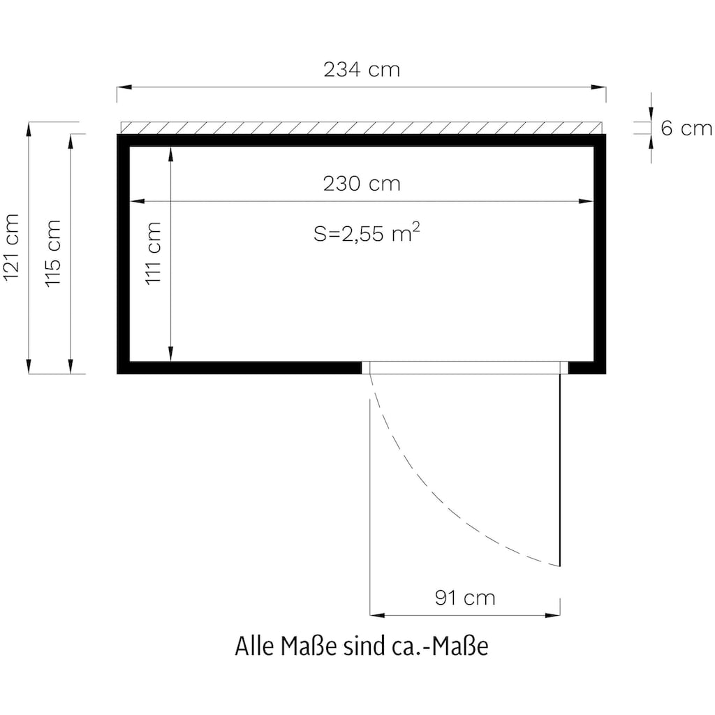 KONIFERA Gartenhaus »Cubus 1«