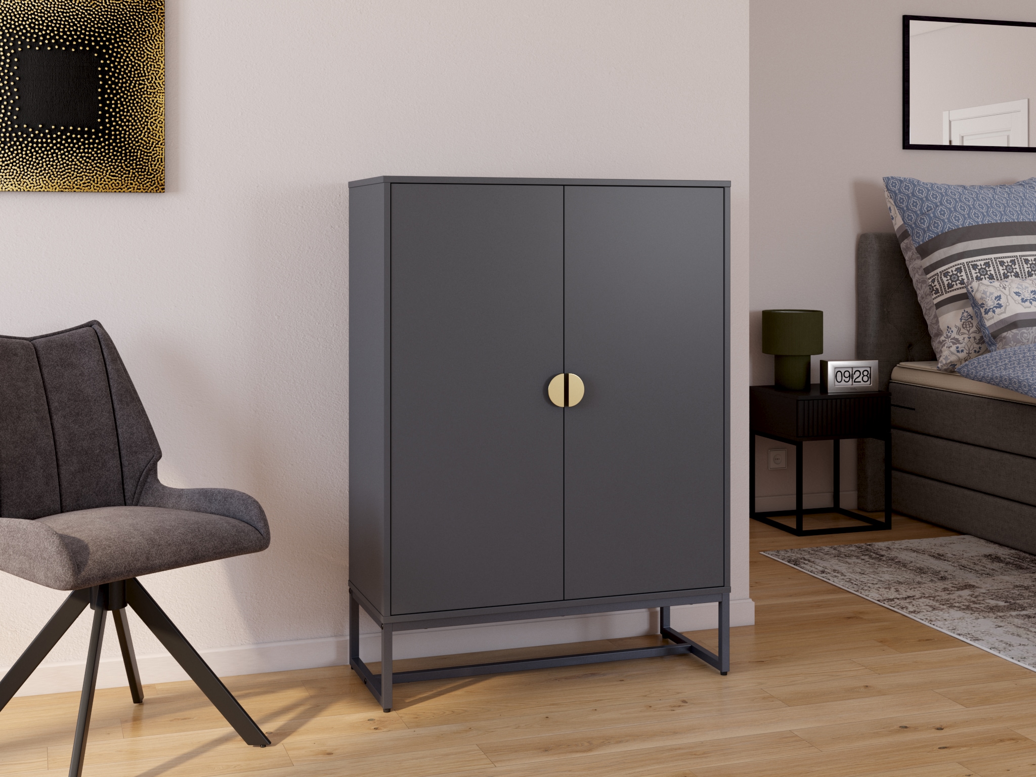 my home Teppich »Salsa« rechteckig 9 mm Höhe mit besonders weichem Flor, Kurzflor, im Vintage-Look, dichte Qualität