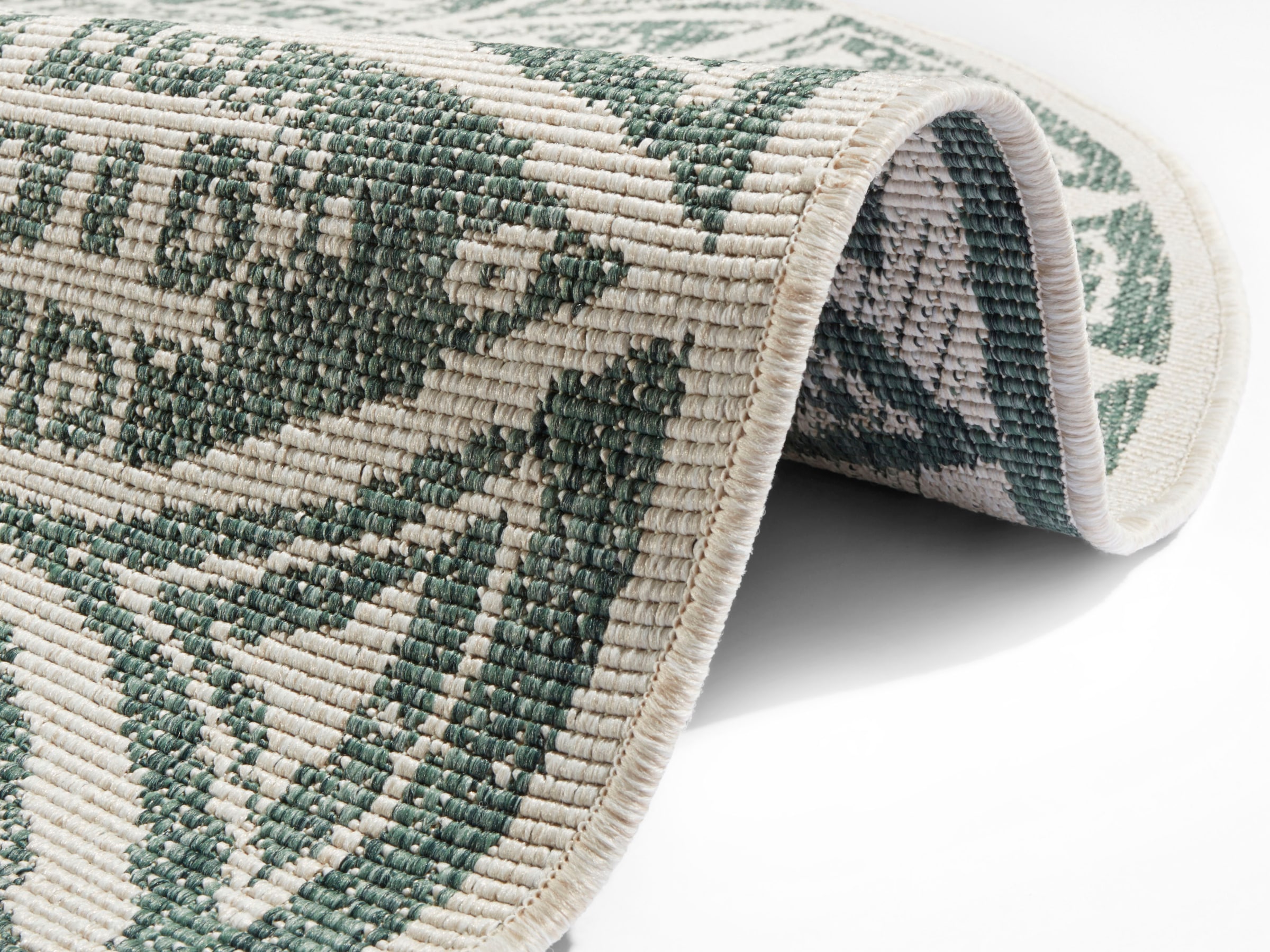 freundin Home Collection Teppich »Lilja Wendeteppich«, rund, 5 mm Höhe, In-& Outdoor, beidseitig, Wetterfest, Balkon, Garten, Wohnzimmer