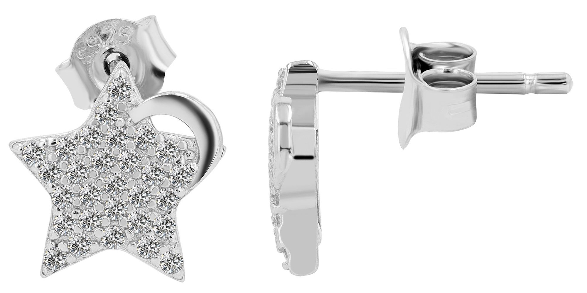 Adelia´s Paar Ohrhänger "Ohrringe – Ohrstecker aus 925 Silber mit Zirkonia" Eine schöne Geschenkidee für jeden Anlass