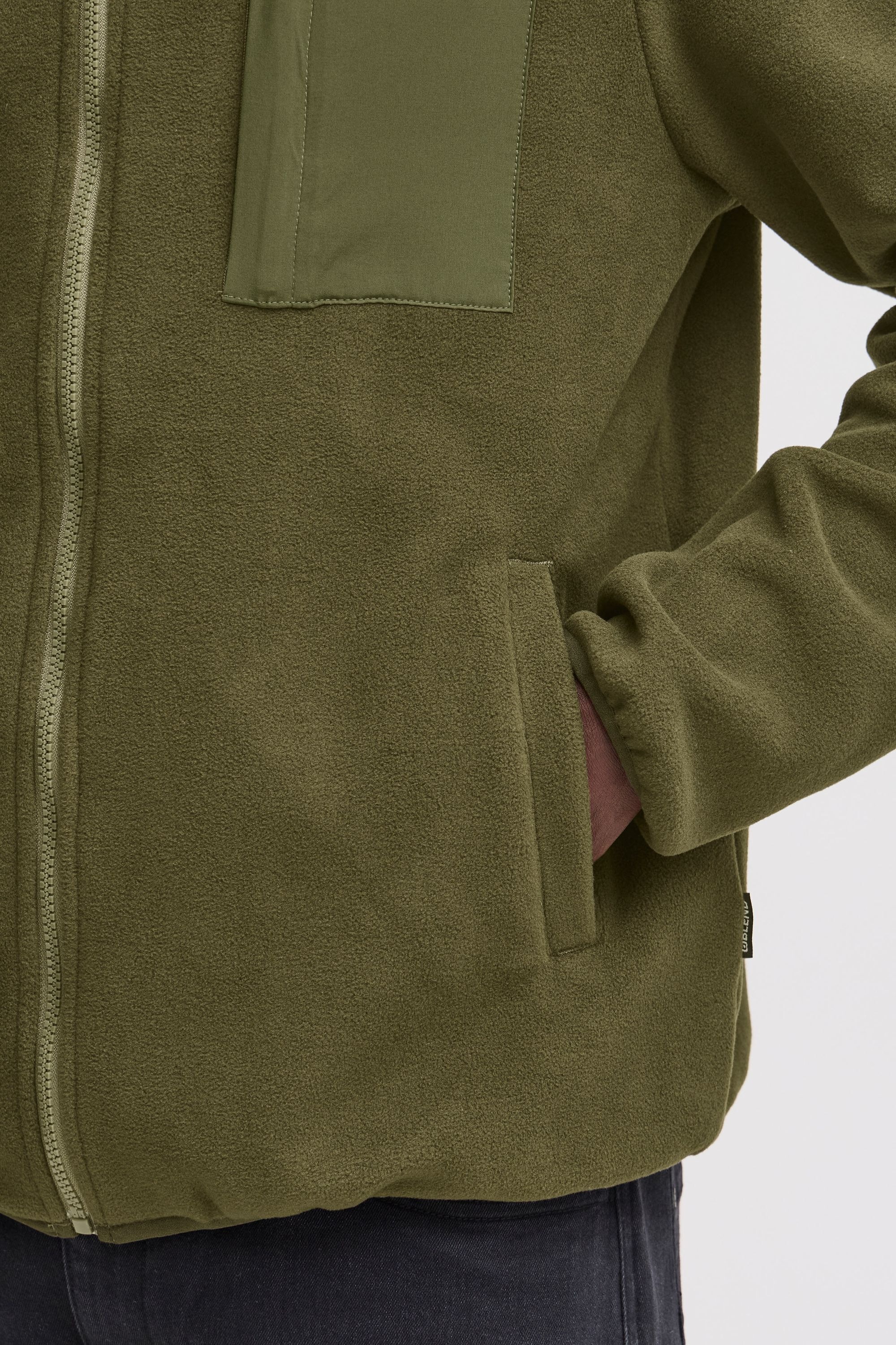 Blend Fellimitatjacke »Fellimitatjacke BHBROOKS Sweatshirt zipp thru«, ohne Kapuze