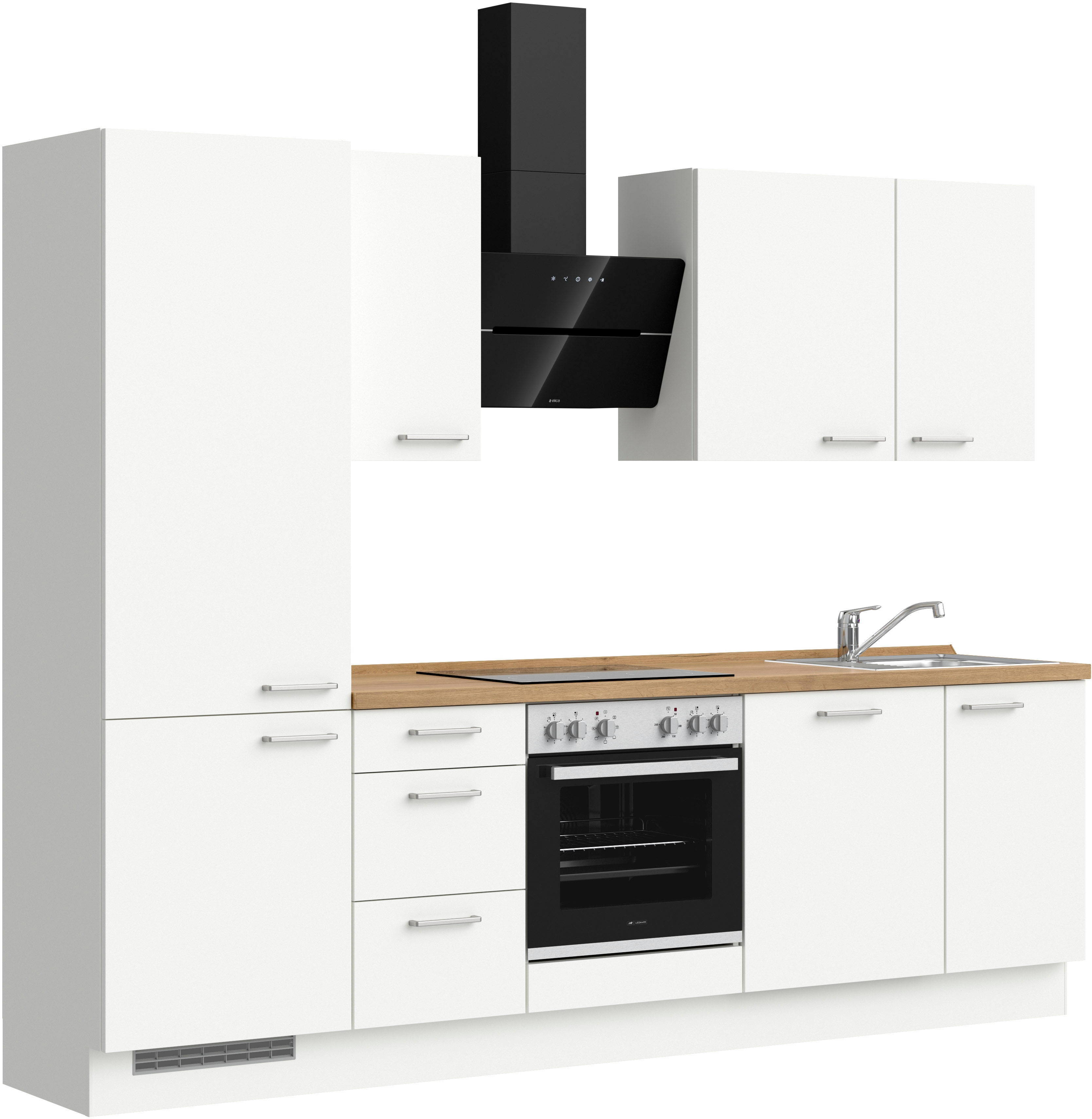 nobilia Küchenzeile ""Touch II", NEU: individuell anpassbar mit gratis Profi-Beratung" vormontiert, Breite 270 cm, Ausrichtung wählbar, wahlw. mit E-Geräten
