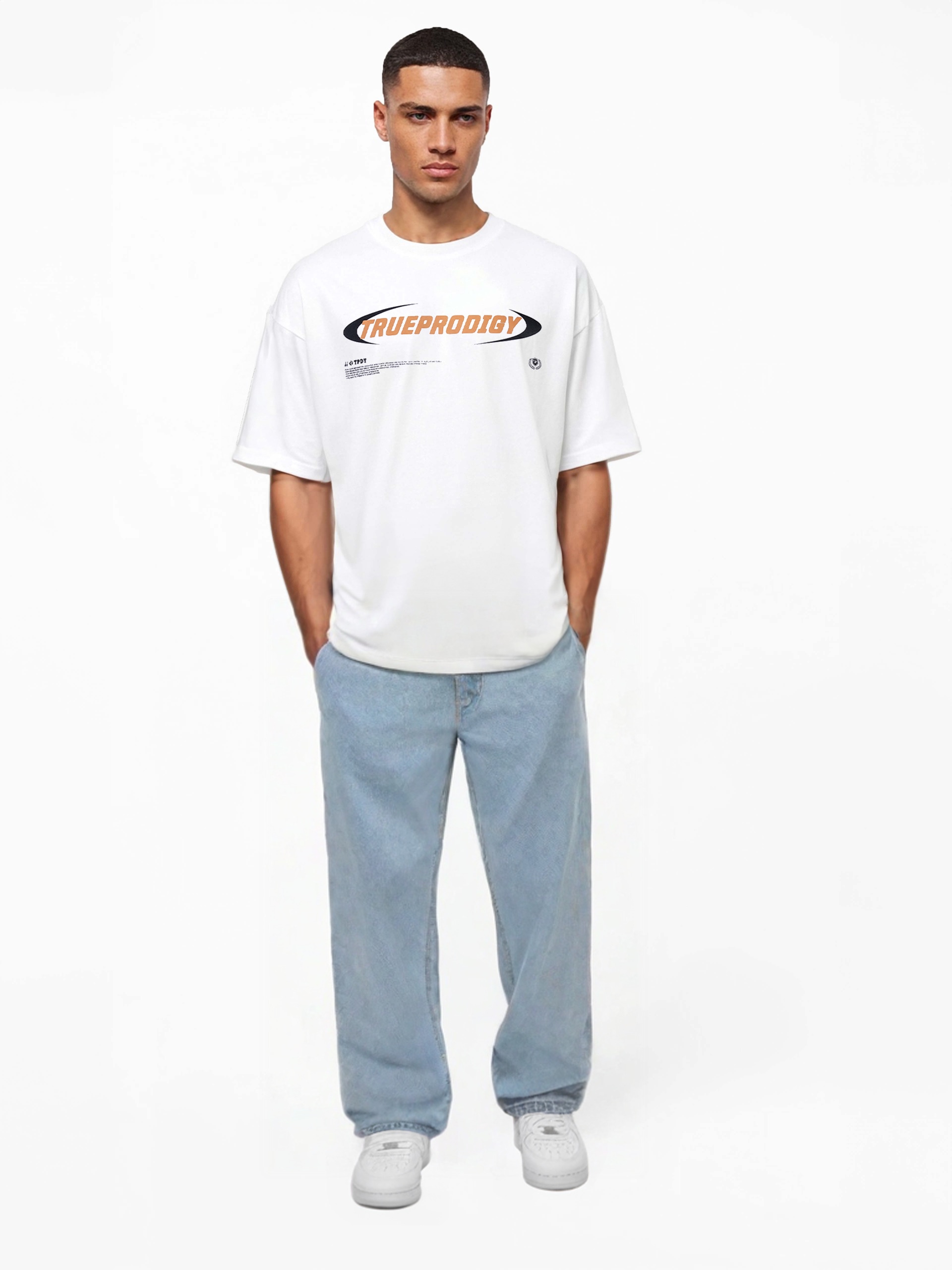 trueprodigy Oversize-Shirt »Ravi Logo Print Oversized Rundhals«