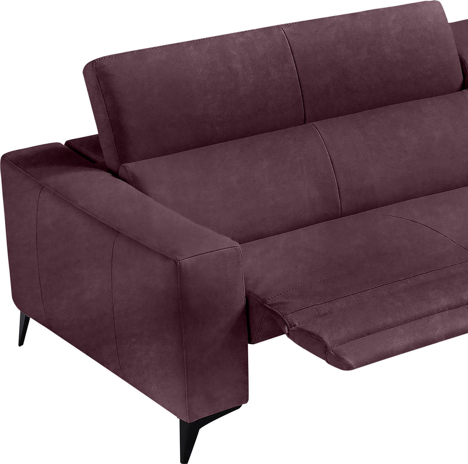 Egoitaliano Ecksofa »Edith, Designsofa mit hohem Sitzkomfort, L-Form«, inkl. elektrischer Relaxfunktion und manuell verstellbaren Kopfteilen