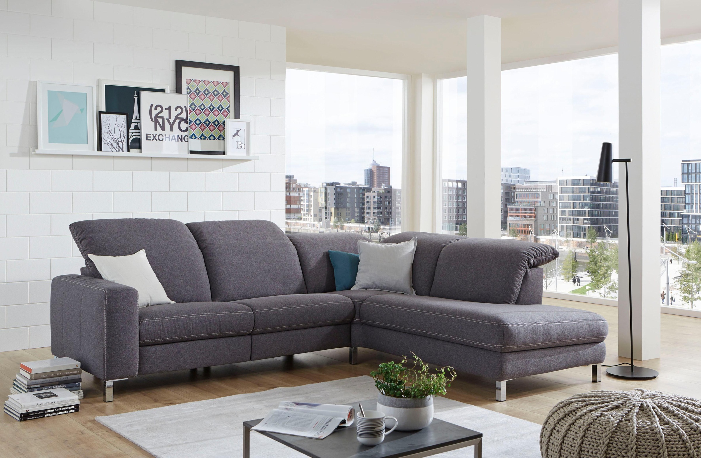 3C Candy Ecksofa "Homely bequem und komfortabel, mit verstellbaren Kopfteil günstig online kaufen