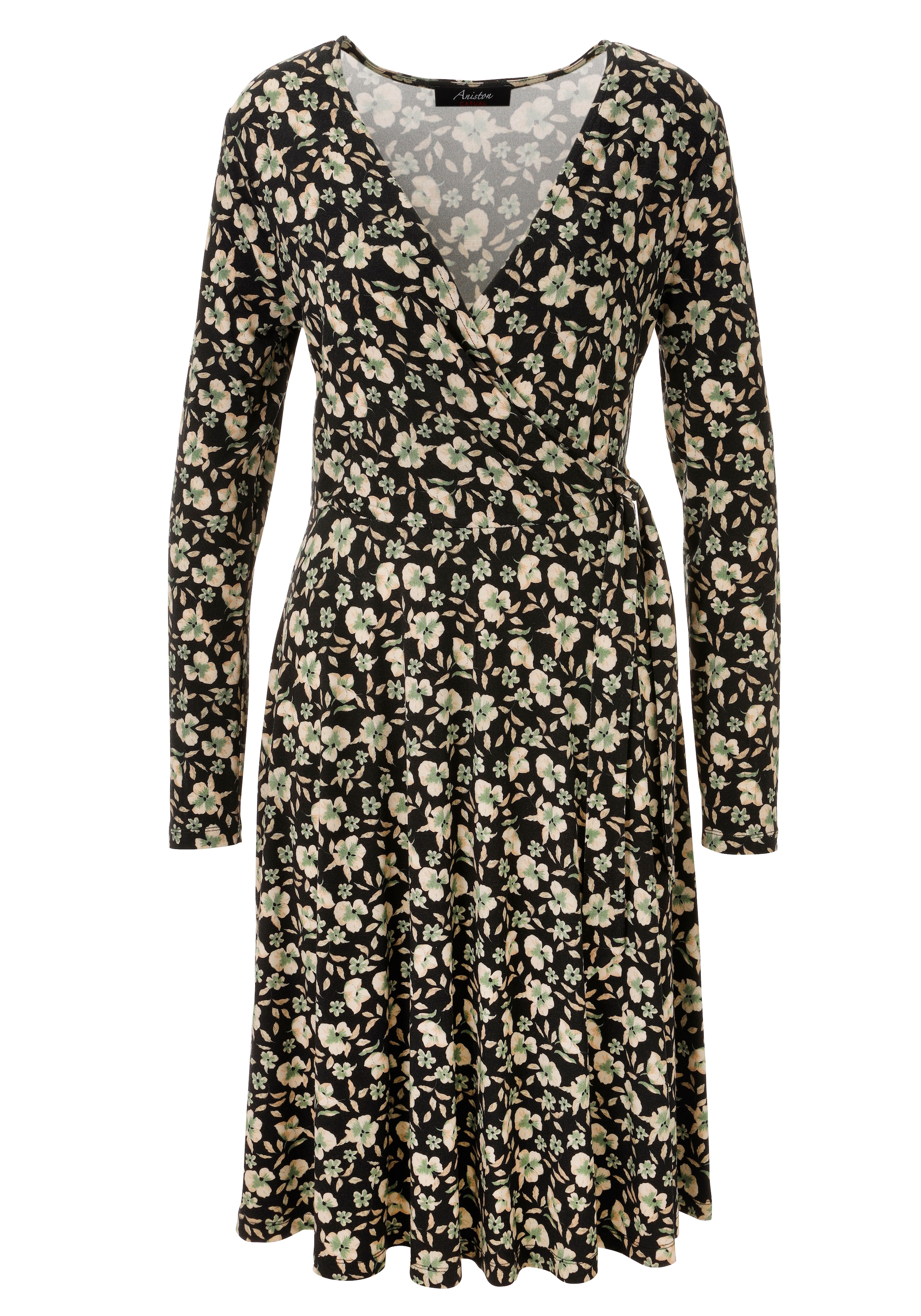 Aniston CASUAL Jerseykleid mit kleinen Blüten und Blättern bedruckt - NEUE KOLLEKTION