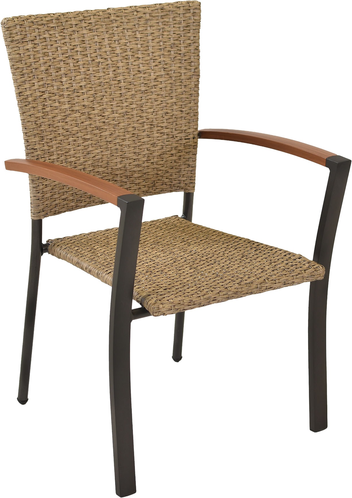 MERXX Garten-Essgruppe »Teramo« Set, 5 tlg. inkl. 4 Stapelsessel, 1 Ausziehtisch