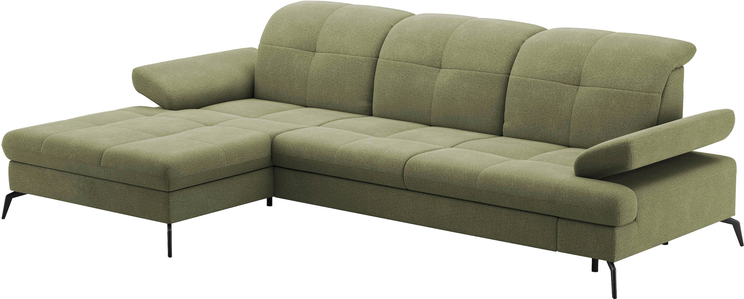 sit&more Ecksofa »Amica, L-Form, inkl. Sitztiefenverstellung & Armteilverstellung«, wahlweise mit Bettfunktion, Bettkasten und Kopfteilverstellung