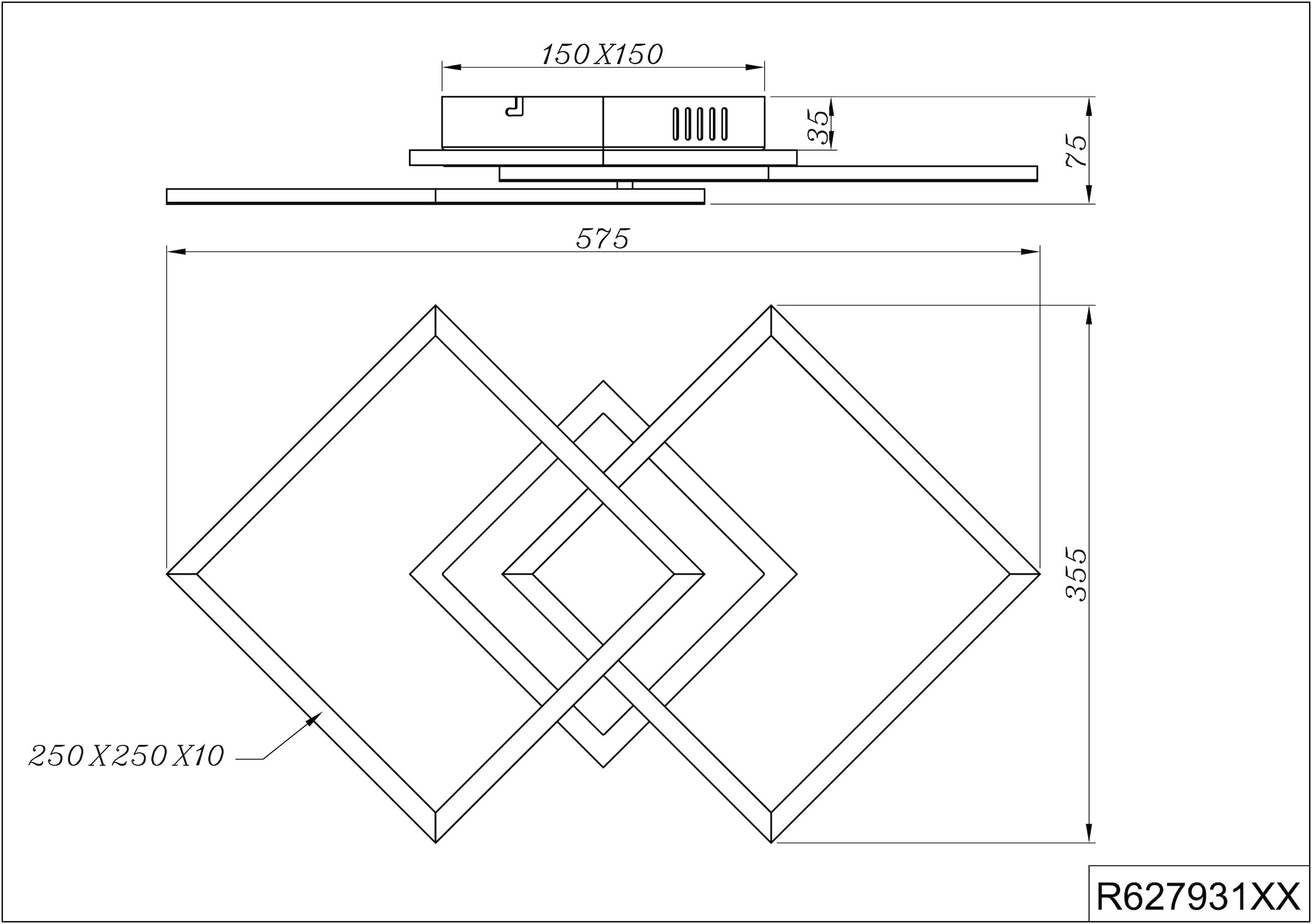 TRIO Leuchten LED Deckenleuchte »Amy«, 1 flammig, Leuchtmittel LED-Board | LED fest integriert, LED Deckenlampe