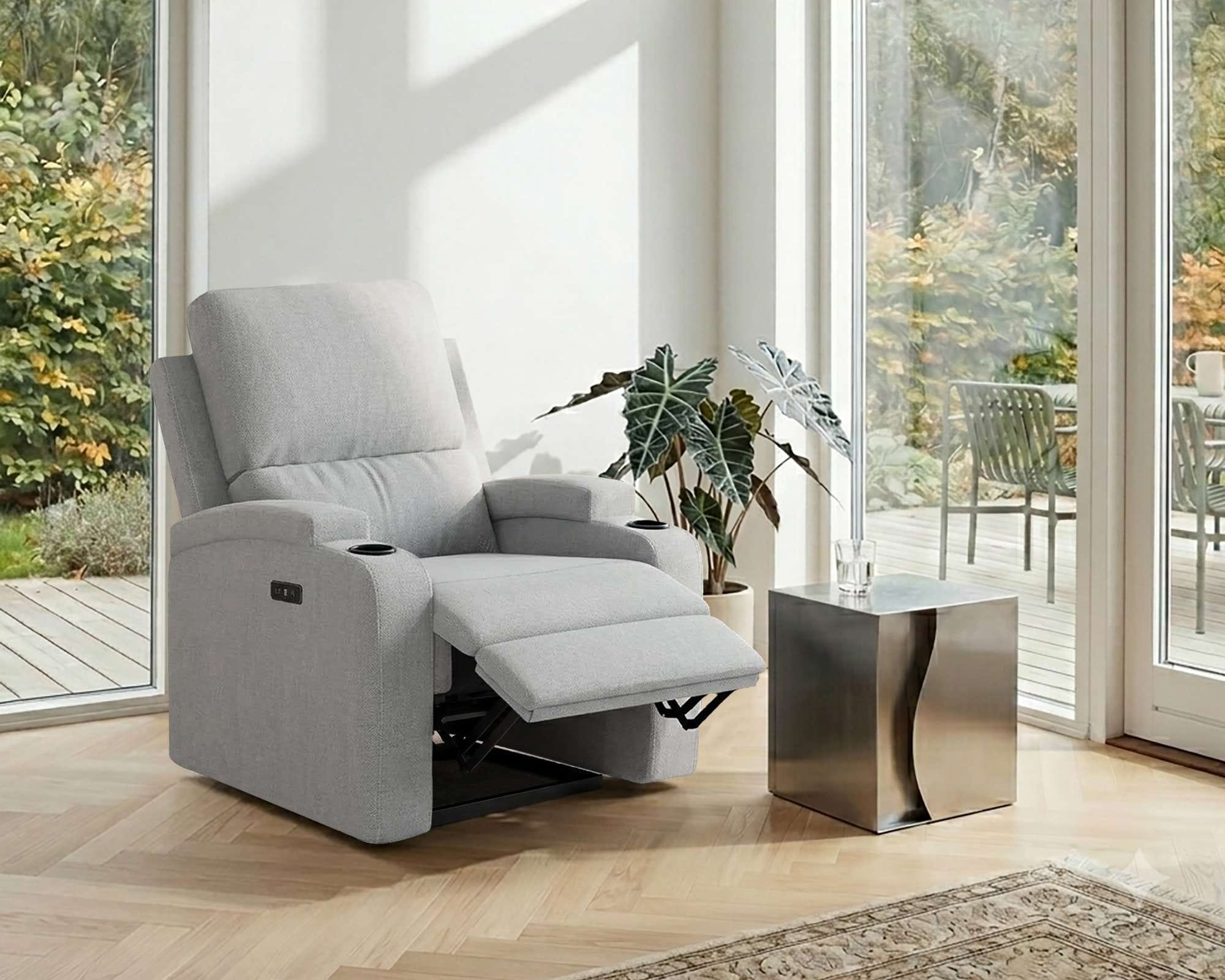 OTTO home Relaxsessel "NAPORI Struktur, Kinosessel, Multimedia-Sessel" TV-Sessel mit manueller u elektrischer Relaxfunktion u. Getränkehalter