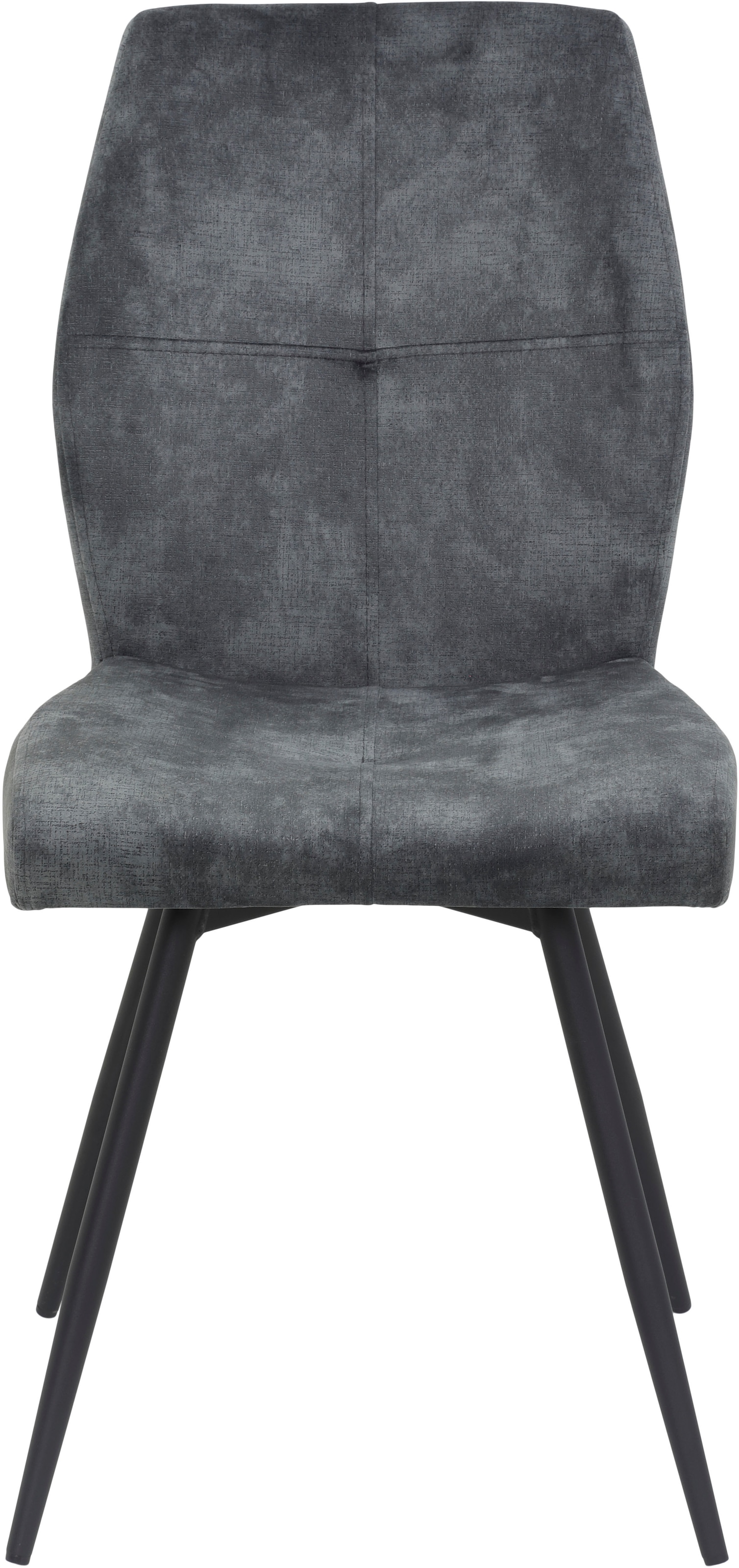 HELA 4-Fußstuhl »ALLY«, (Set), 2 St., Microfaser VINTAGE-Polyester, 4-Fuß, 360° drehbar, gepolstert, Vintage Velvet mit Steppnähten