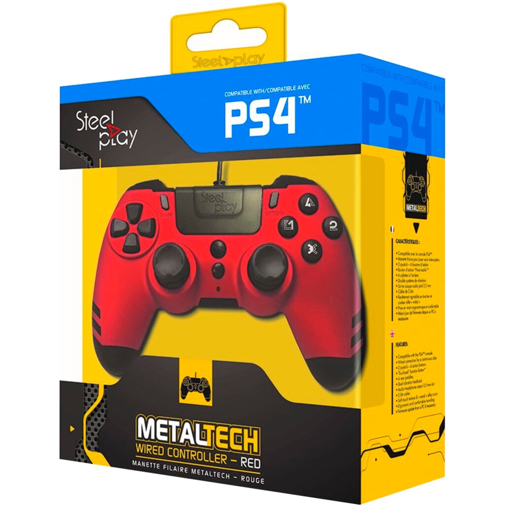 Steelplay Gaming-Controller »Metaltech Rot PS4«