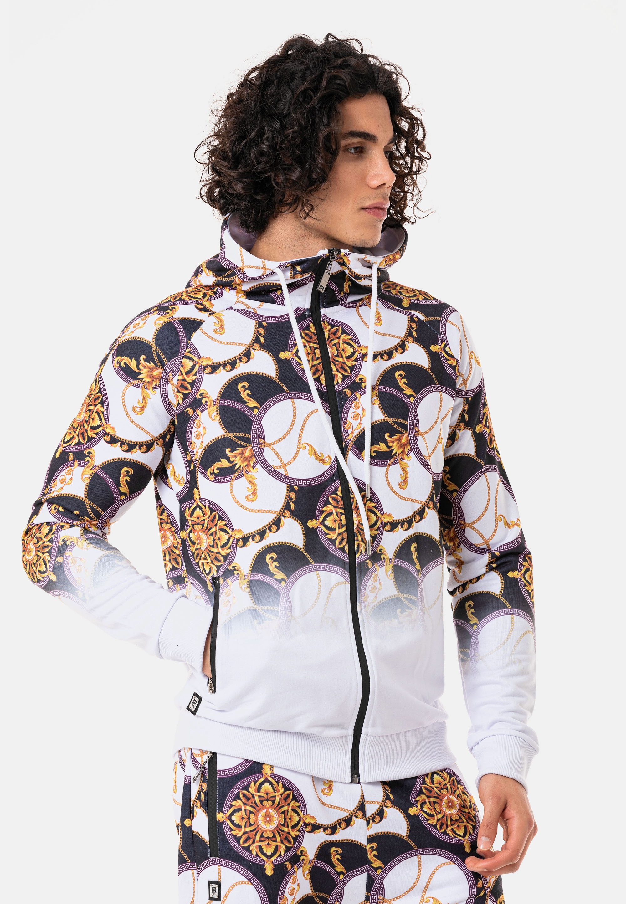 RedBridge Sweatjacke »Luxury Fade« mit coolem Alloverprint