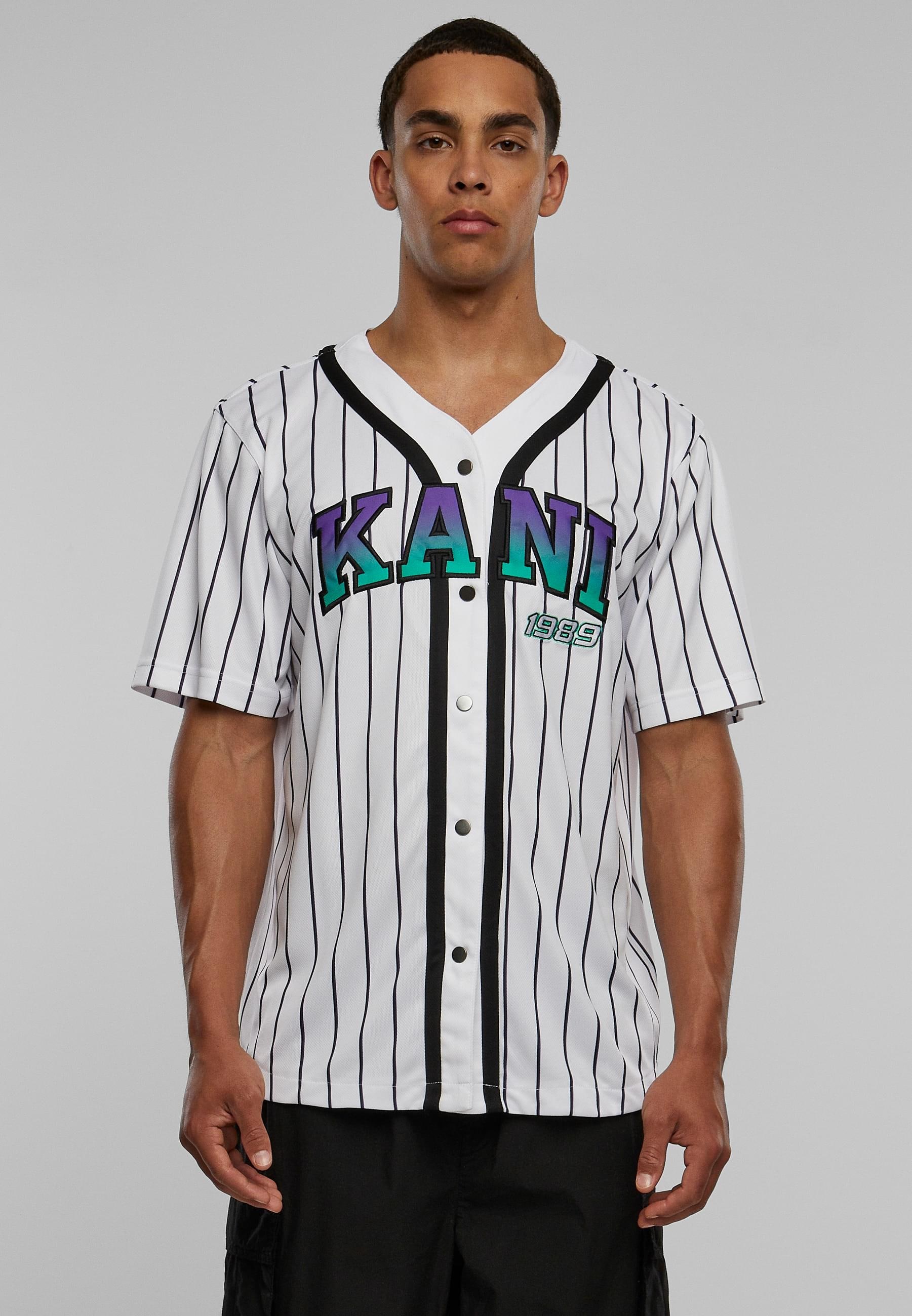 Karl Kani T-Shirt »Karl Kani Herren KM233-003-2 KK Serif Pinstripe Baseball Shirt«, (1 tlg.)