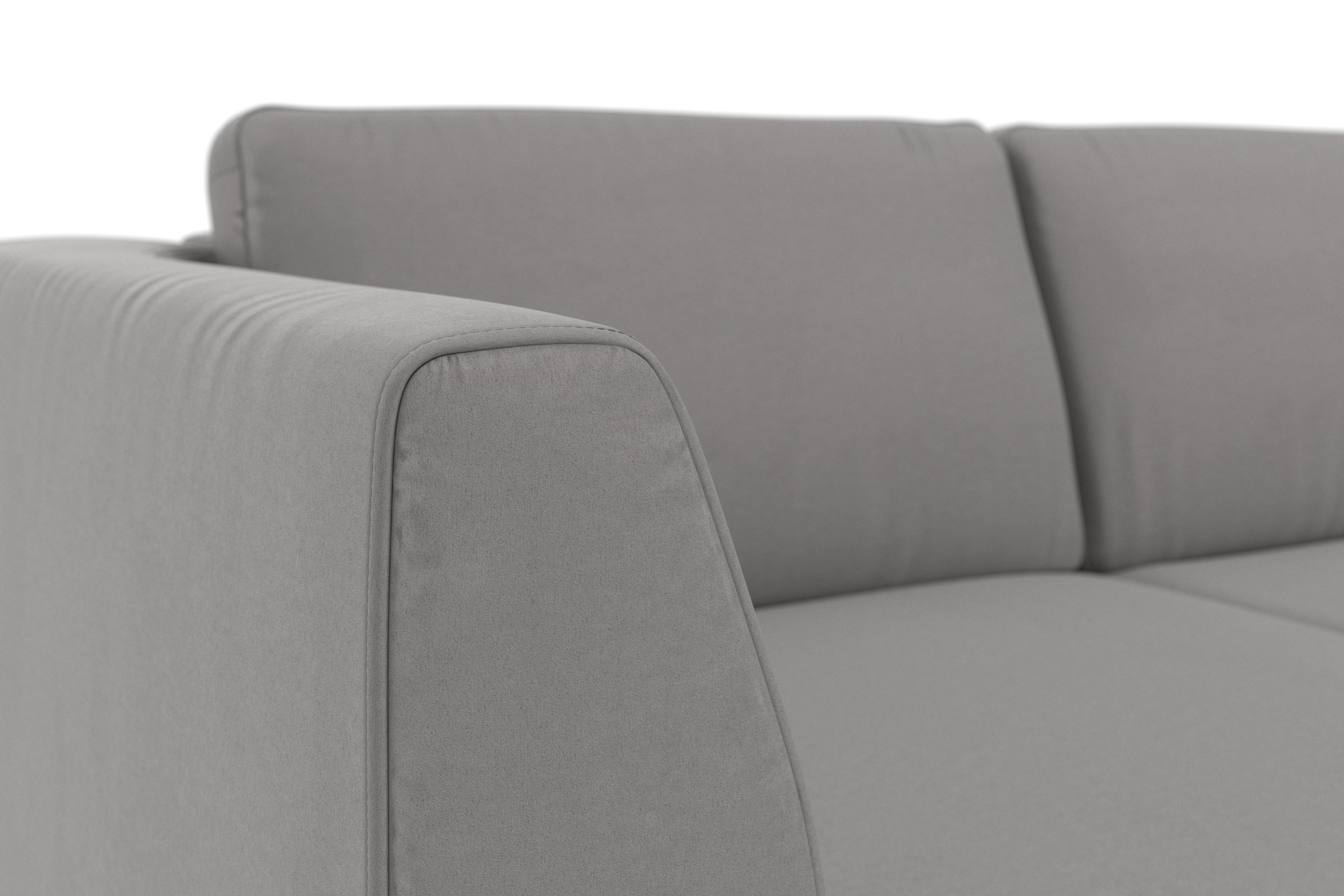 sit&more Ecksofa »Olsen L-Form«, inklusive Sitztiefenverstellung, wahlweise mit Bettfunktion, 15cm hoch
