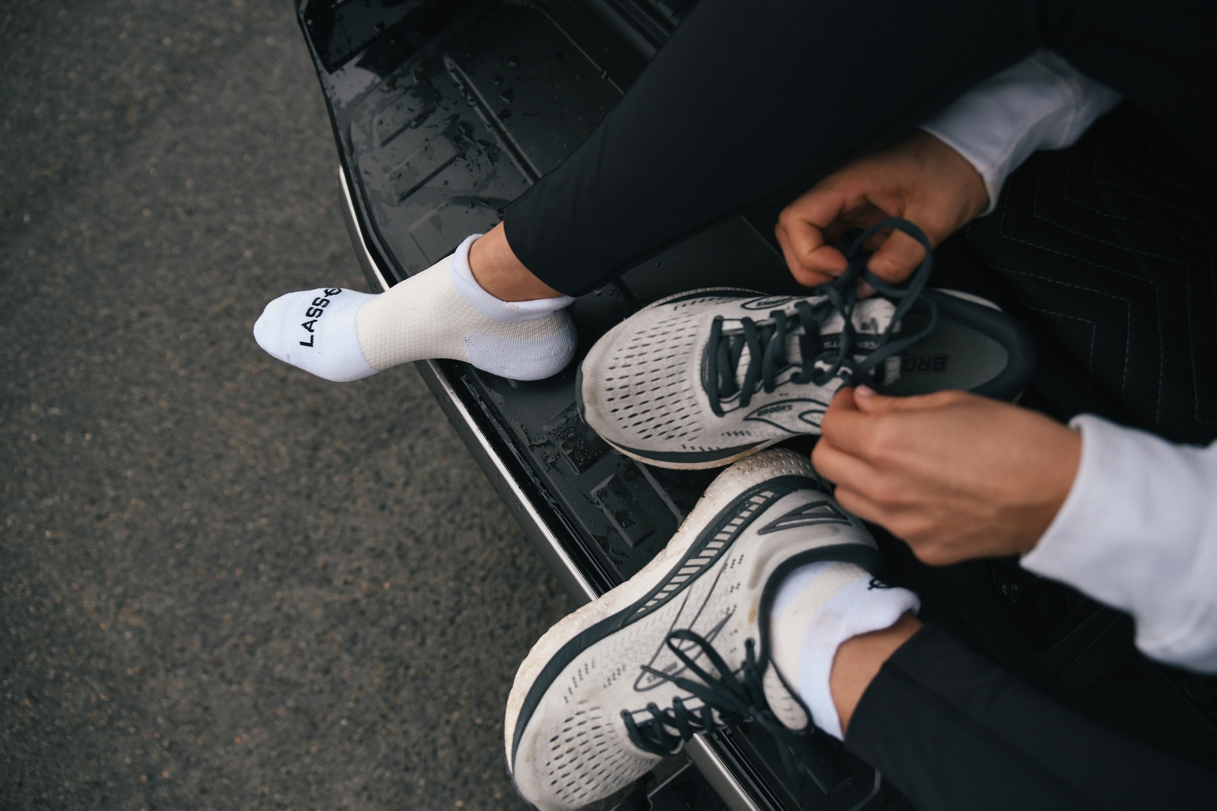 Lasso Gear Tennissocken »Lasso Gear LASSO LOW Performance Compression Socks Low Tab White«