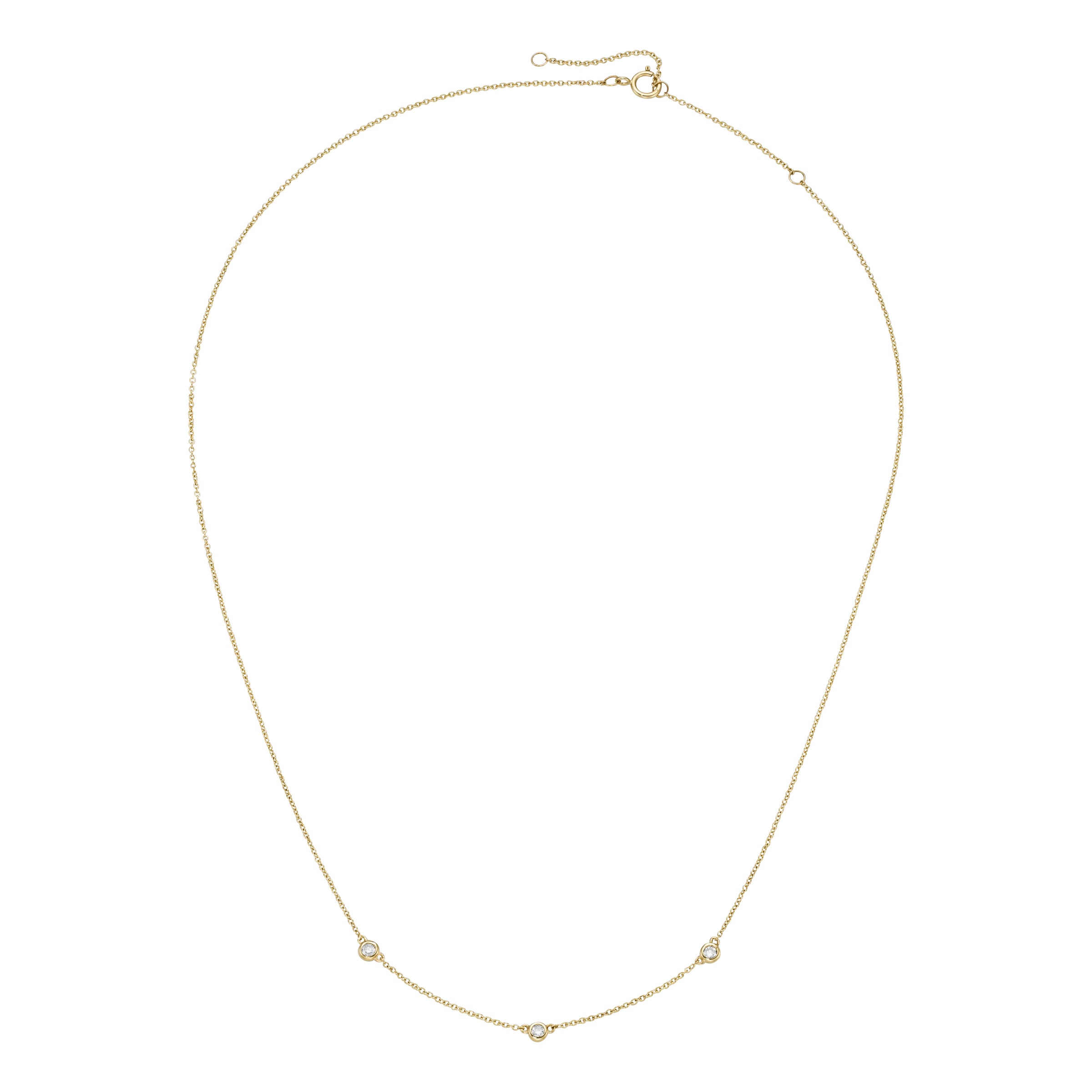 Luigi Merano Collier »mit 3 funkelnden Brillanten, Zargenfassung, Gold 585«