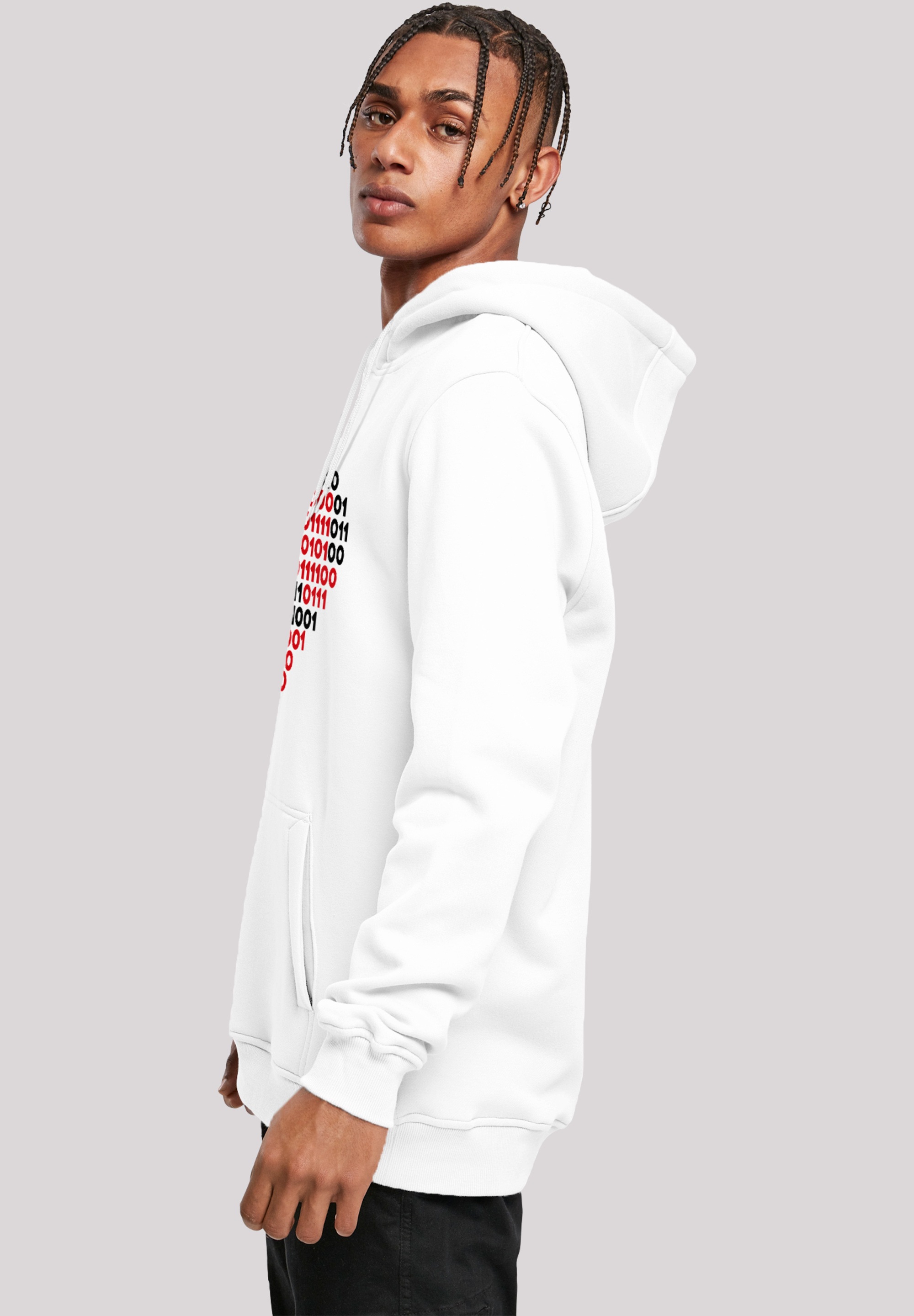 F4NT4STIC Kapuzenpullover »I love you 01001001 Binary Code Herz Valentinstag«, Premium Qualität