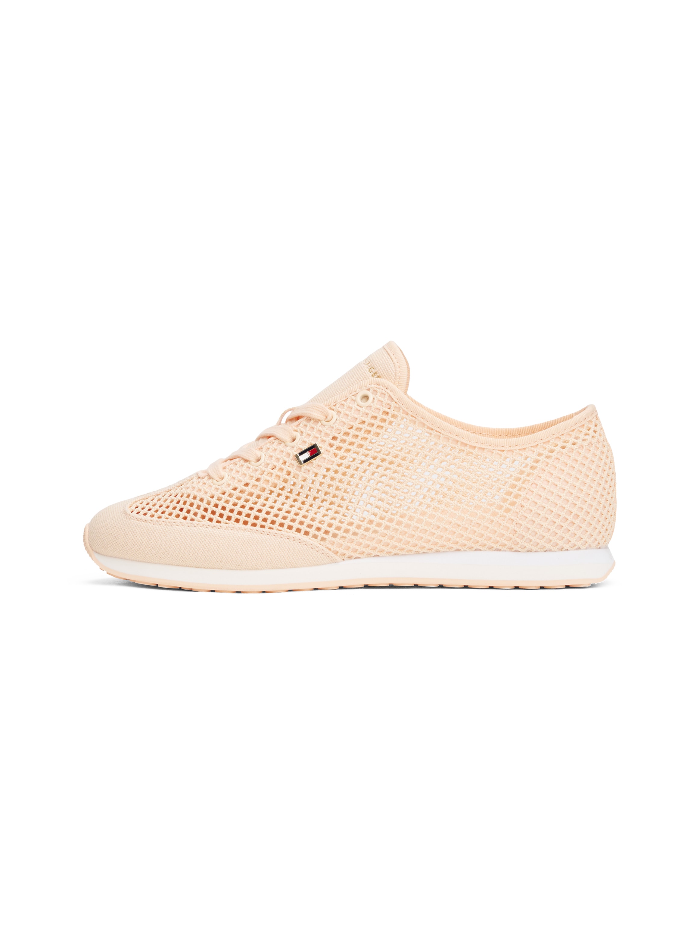 Tommy Hilfiger Sneaker »TH OPEN MESH LOW PROFILE RUNNER«, Freizeitschuh, Halbschuh, Schnürschuh mit seitlicher Logoflagge