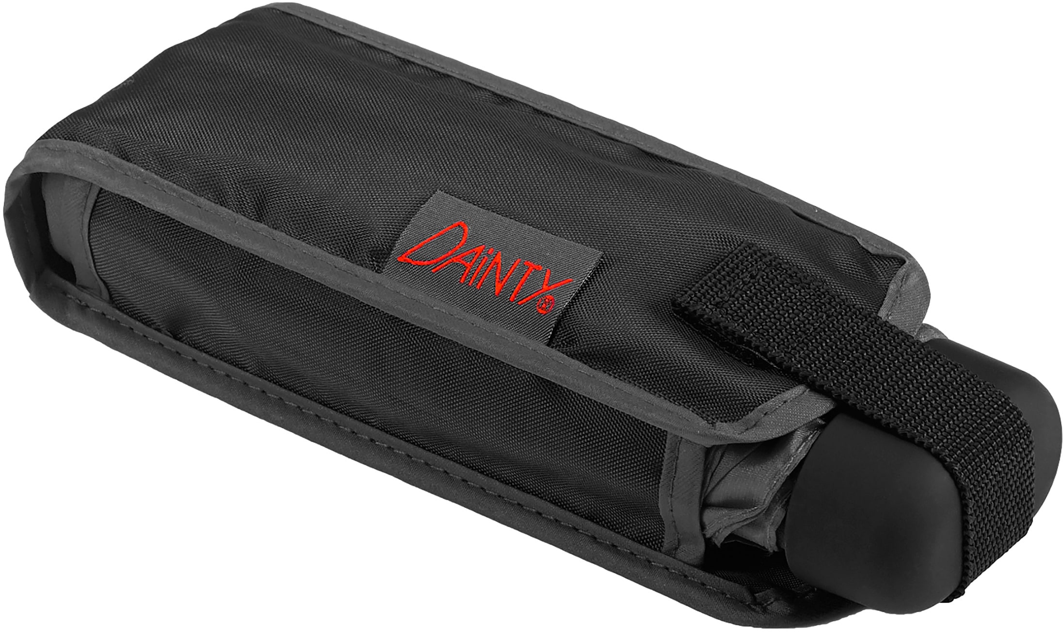 EuroSCHIRM® Taschenregenschirm »Dainty, schwarz«, besonders leicht, super flach und extra klein