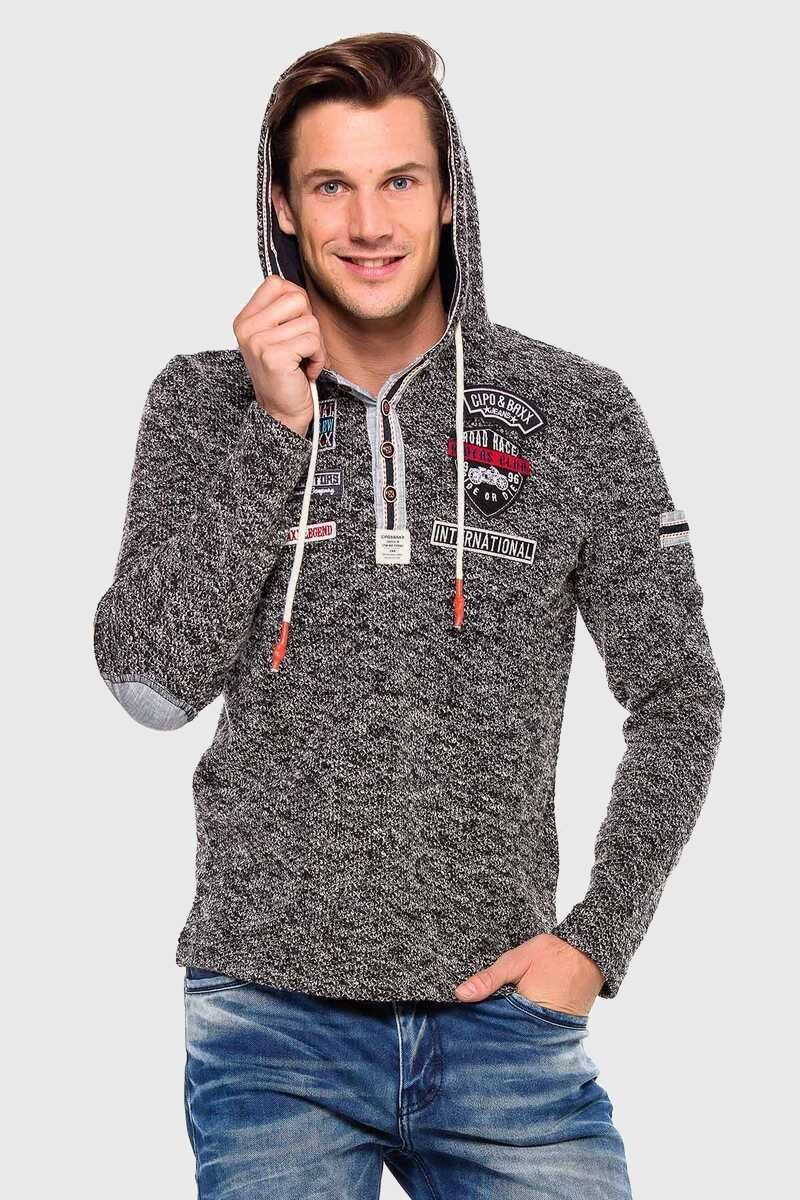 Cipo & Baxx Kapuzenpullover "Kapuzenpullover", 1 Stk. mit modischen Details günstig online kaufen