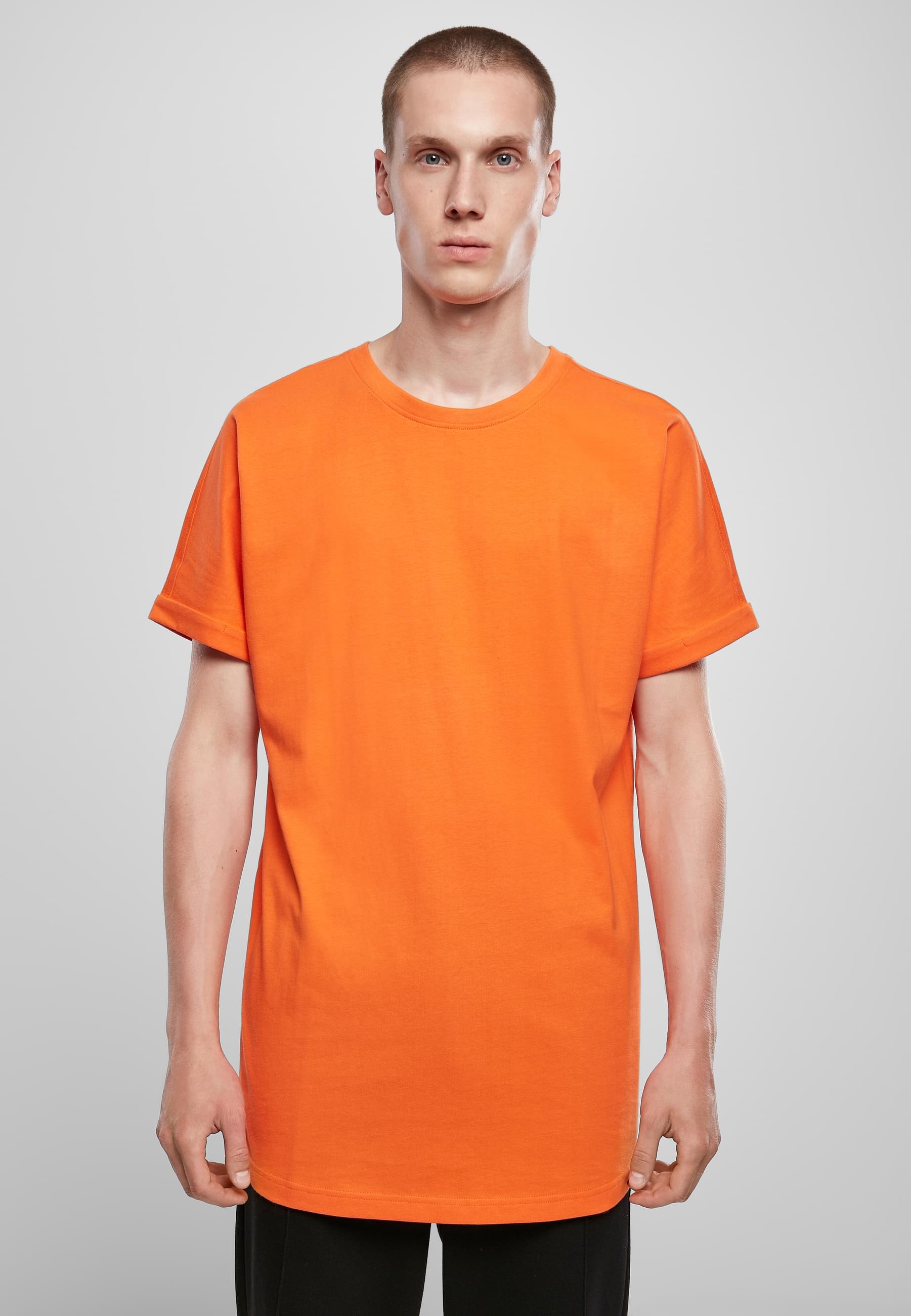 URBAN CLASSICS T-Shirt »Urban Classics Herren Long Shaped Turnup Tee«, (1 tlg.)