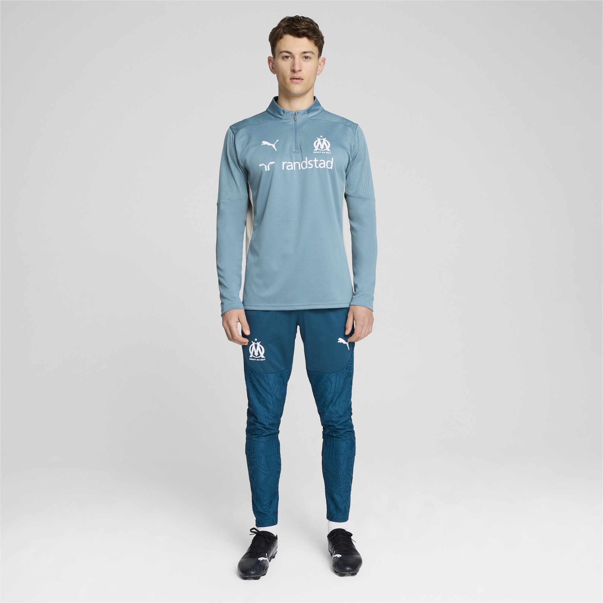 PUMA Sweatshirt »Olympique de Marseille Trainingstop mit viertellangem«