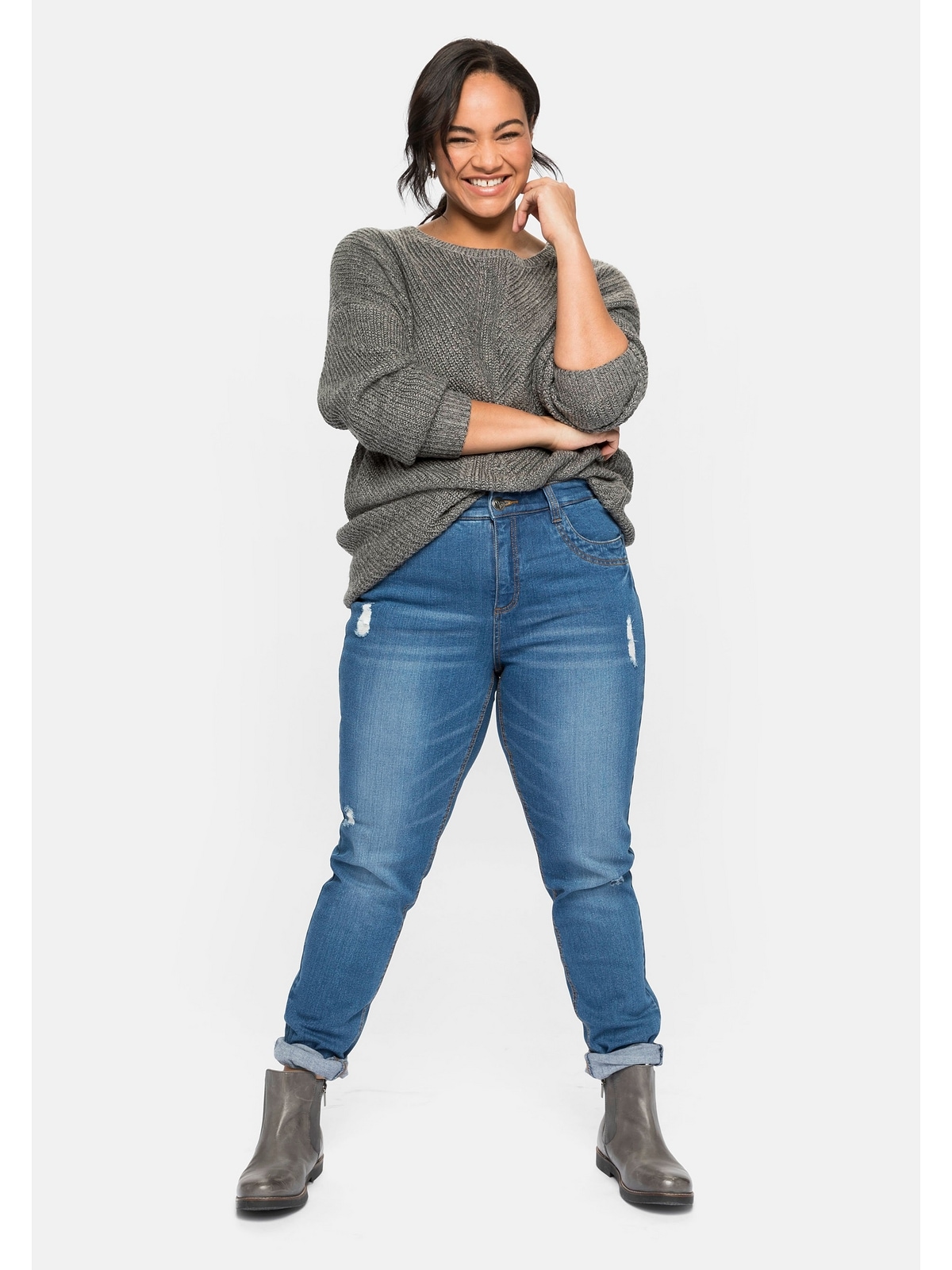 Sheego Stretch-Jeans »Große Größen«, in extralanger Tall-Größe