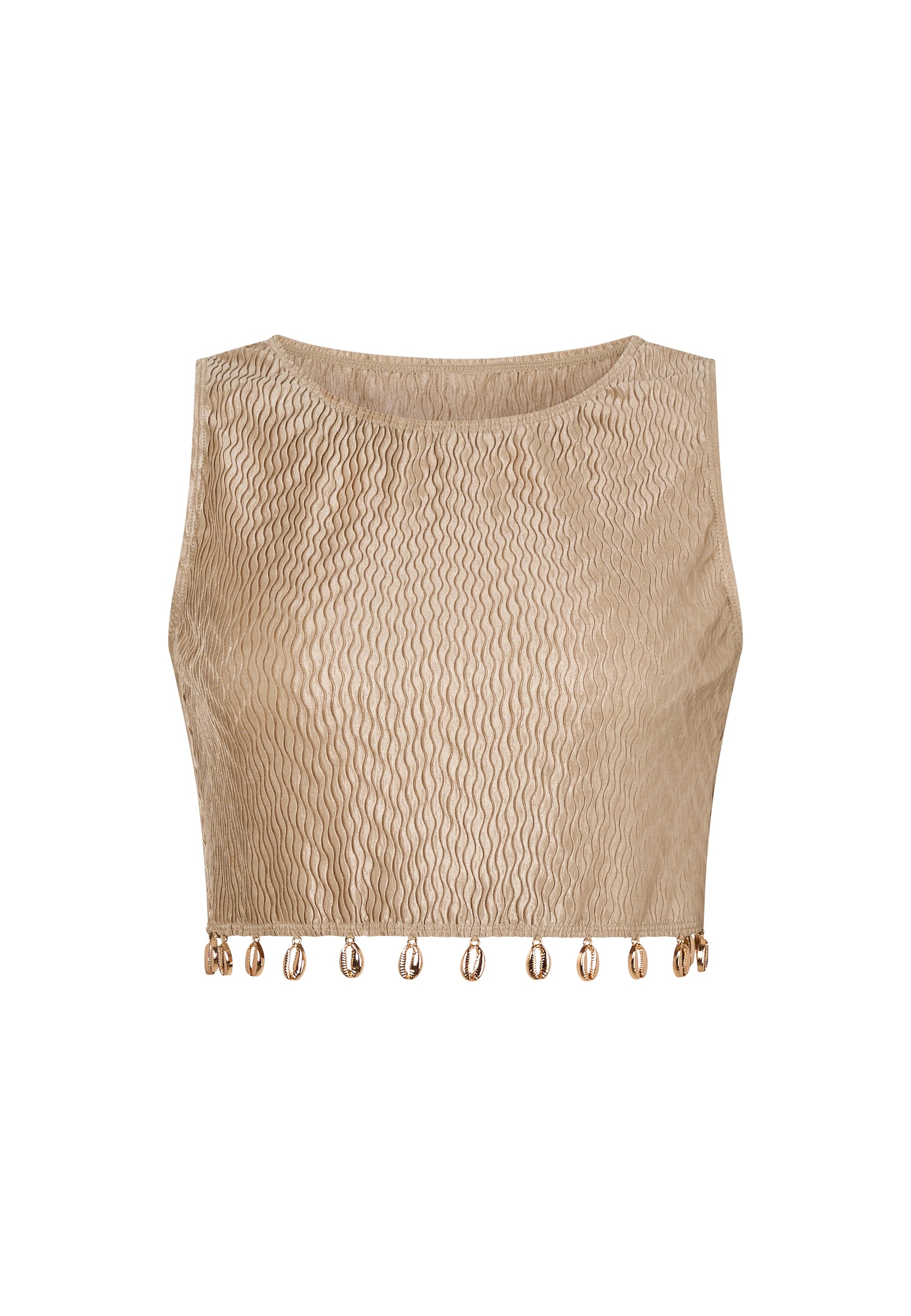 Moda Minx Triangel-Bikini-Top »Gold Shells«, (1 St.), mit tollen Muschel-Elementen