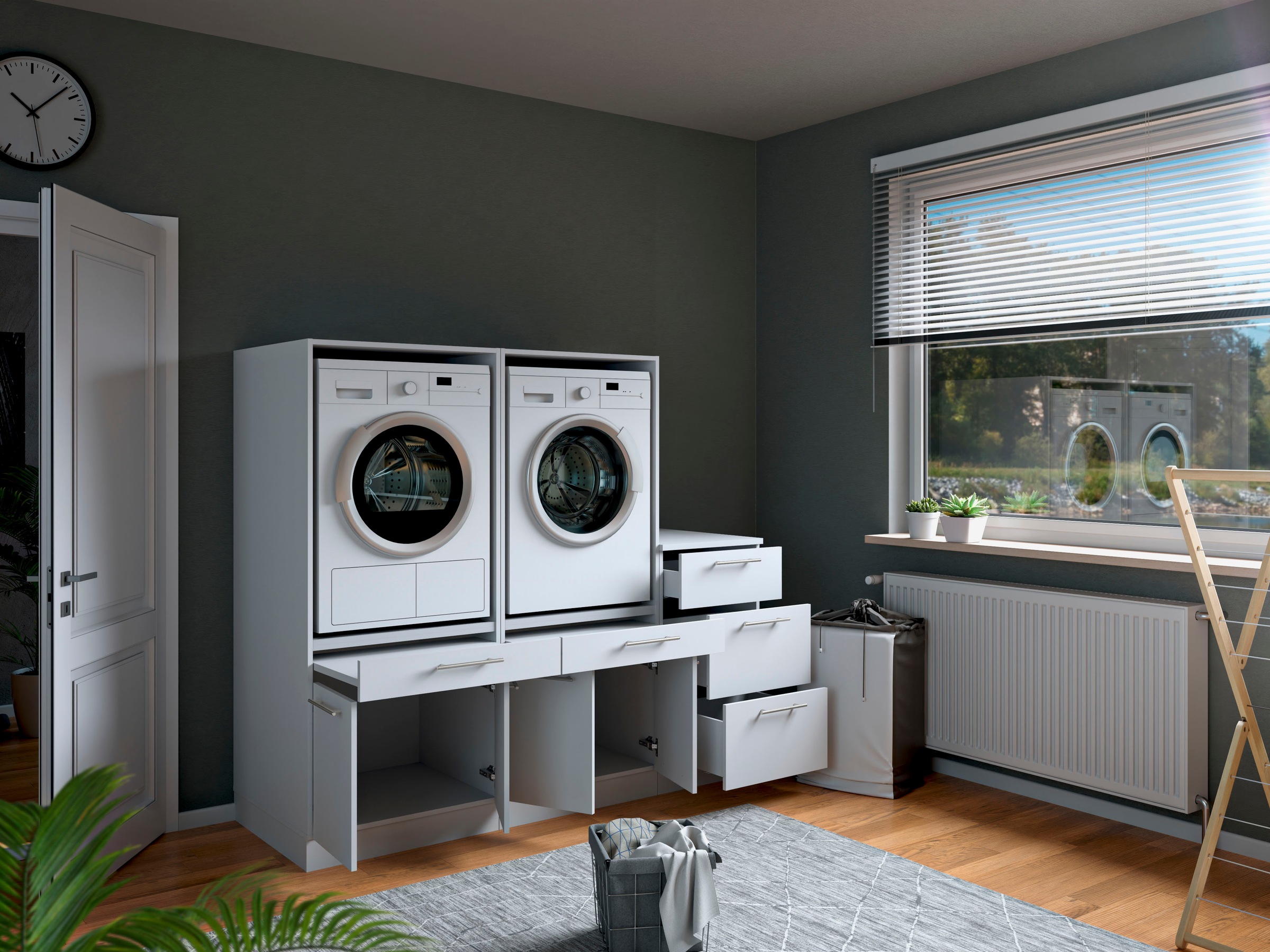 Laundreezy Mehrzweckschrank-Set »Laundreezy, 3-tlg. Mehrzweckschrank-Set B/H/T 186/162/68 cm« 3 Stk. tlg.