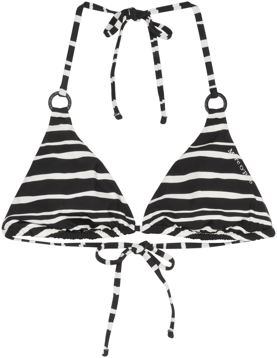 Marc OPolo Triangel-Bikini-Top "Summer Blacks" Streifen-Design, Neckholder günstig online kaufen