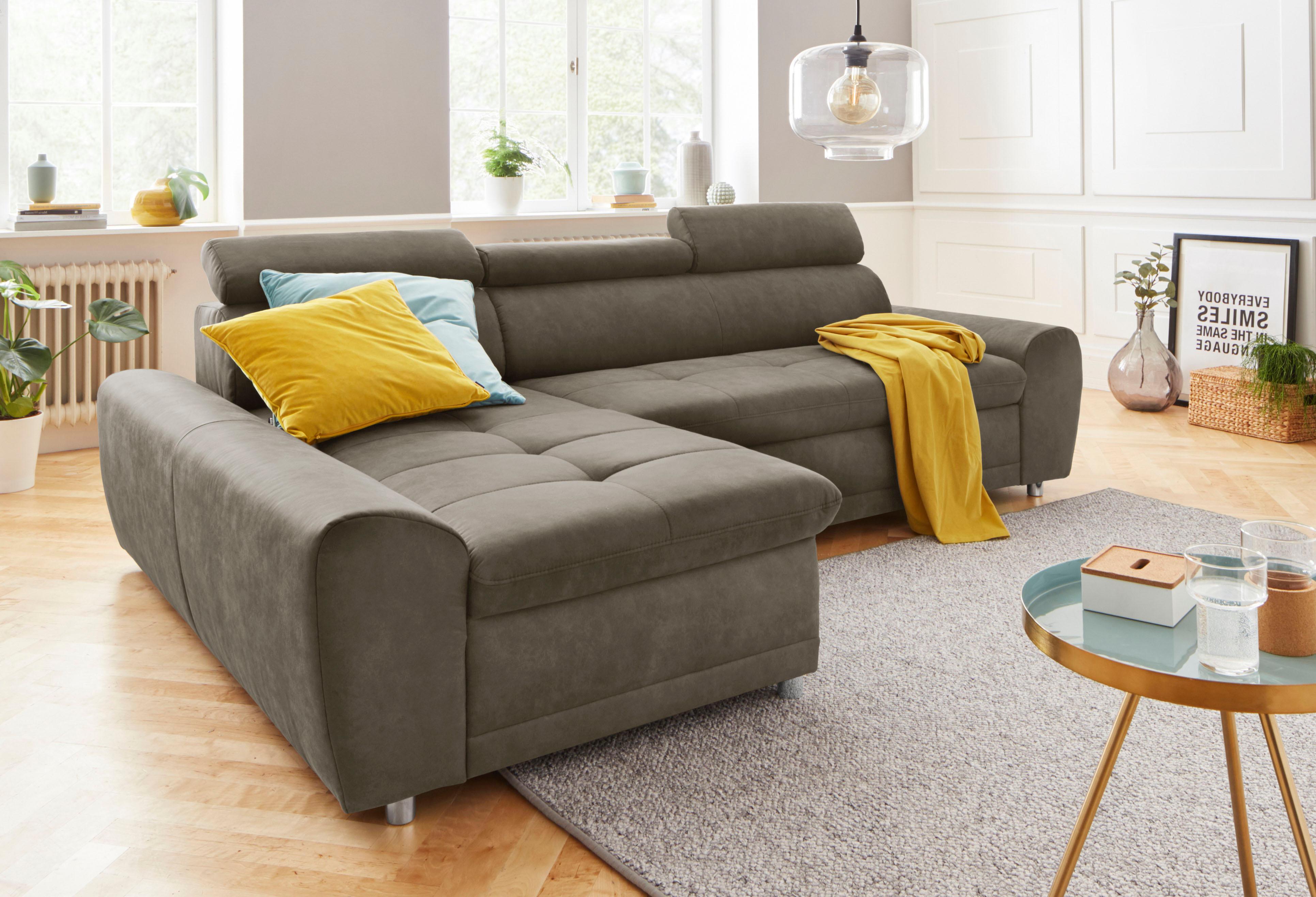 sit&more Ecksofa "Riva L-Form" inklusive Kopteilverstellung, wahlweise mit Schlaffunktion